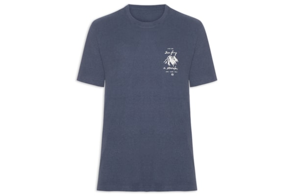 Camiseta Masculina Double STM Badge Eco – Azul