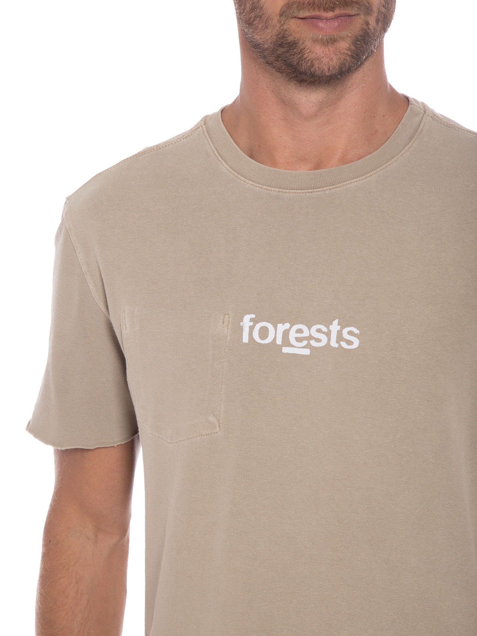 Camiseta Masculina Double Strong Forest Bege Osklen