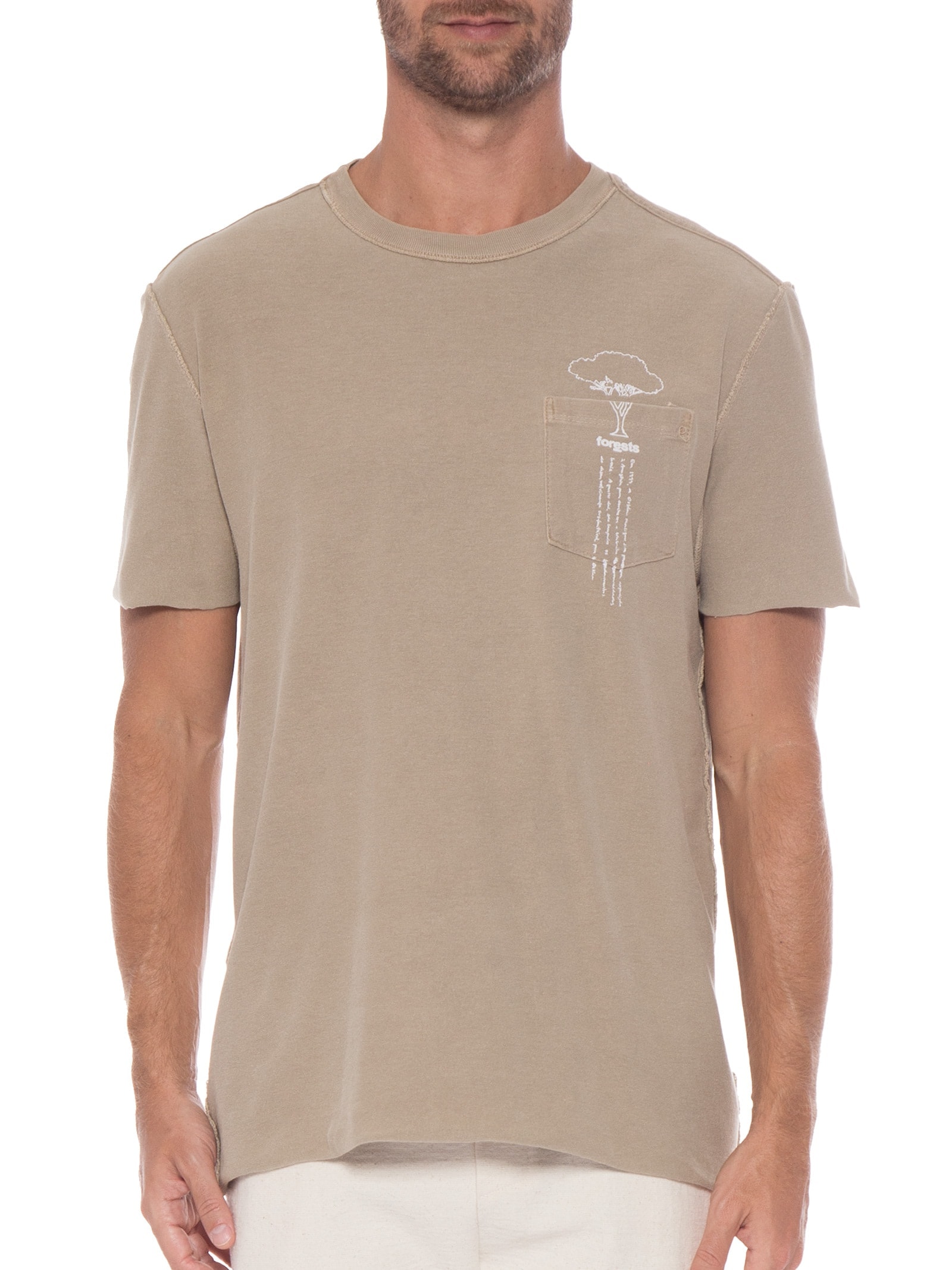 Camiseta Masculina Double Strong Forest Bege Osklen