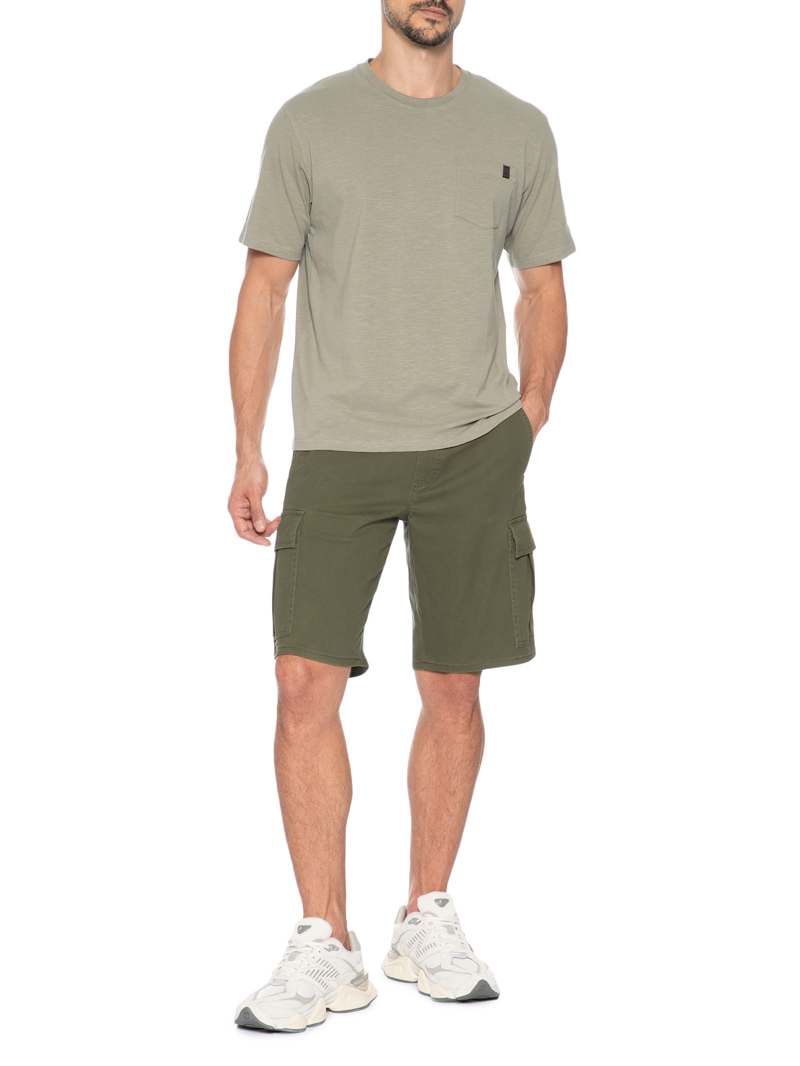 Camiseta Masculina Dover Slub Verde Jack & Jones