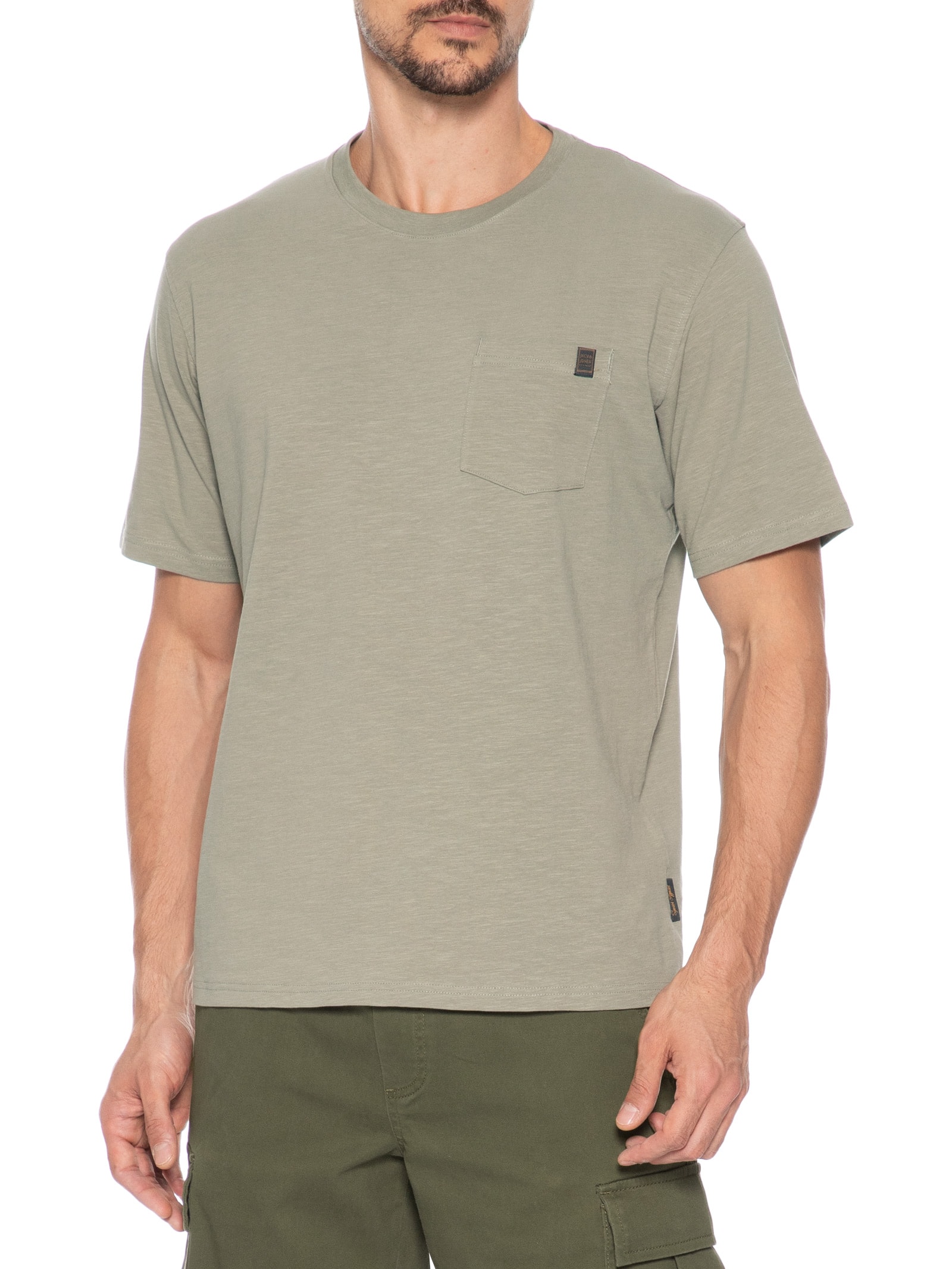 Camiseta Masculina Dover Slub Verde Jack & Jones