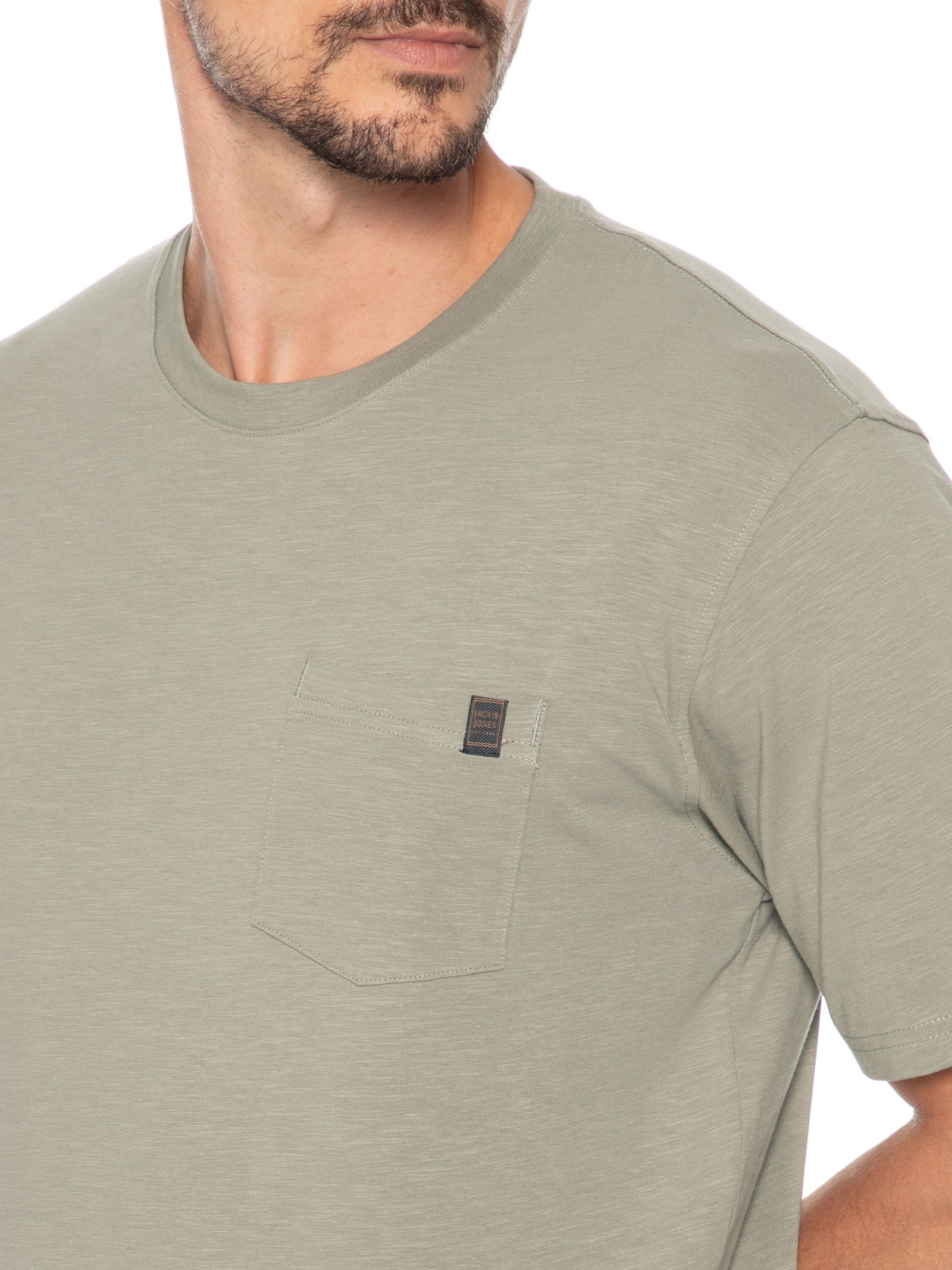Camiseta Masculina Dover Slub Verde Jack & Jones