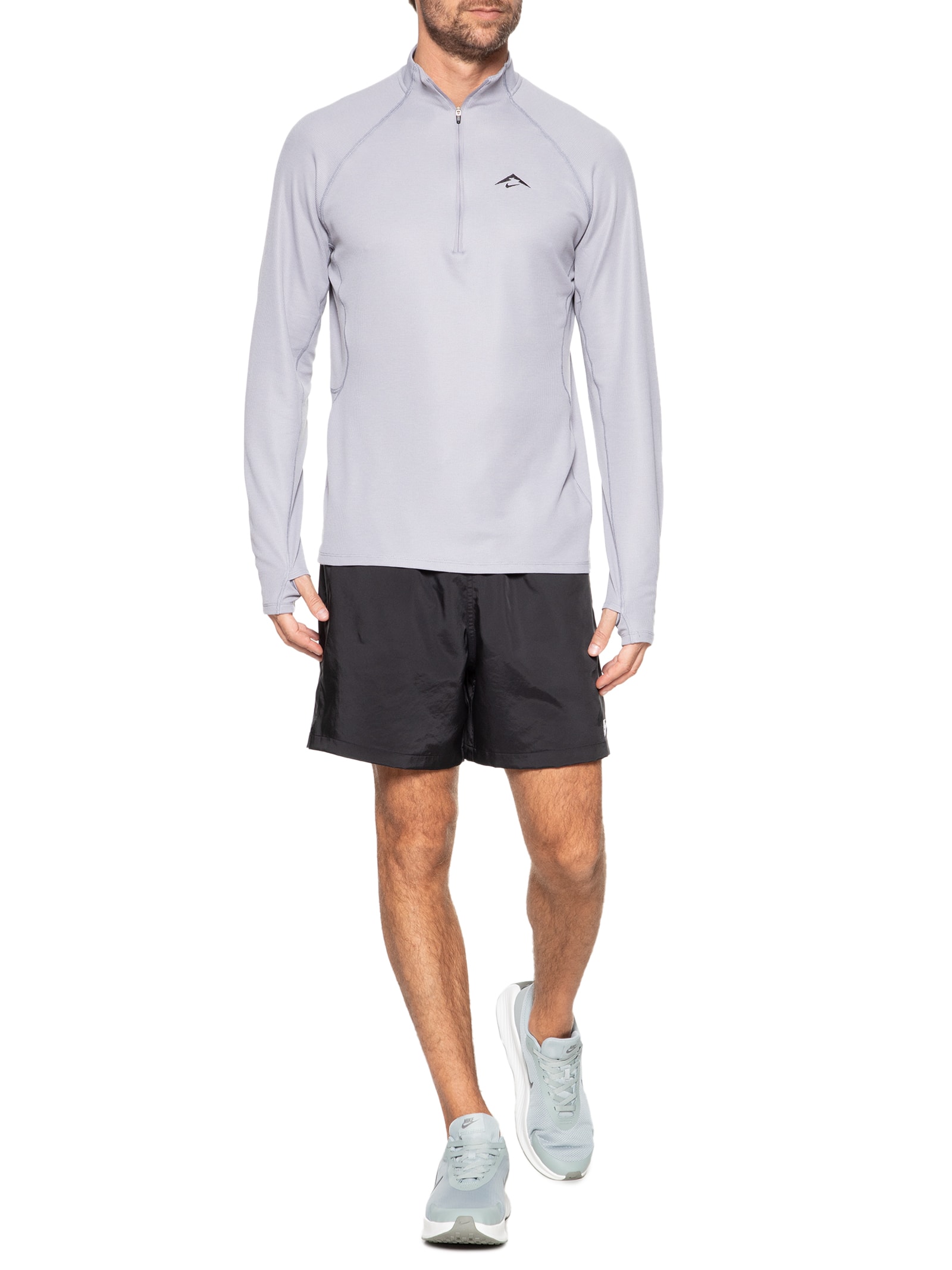 Nike - Camiseta Masculina Dri-FIT Mid-Layer - Cinza