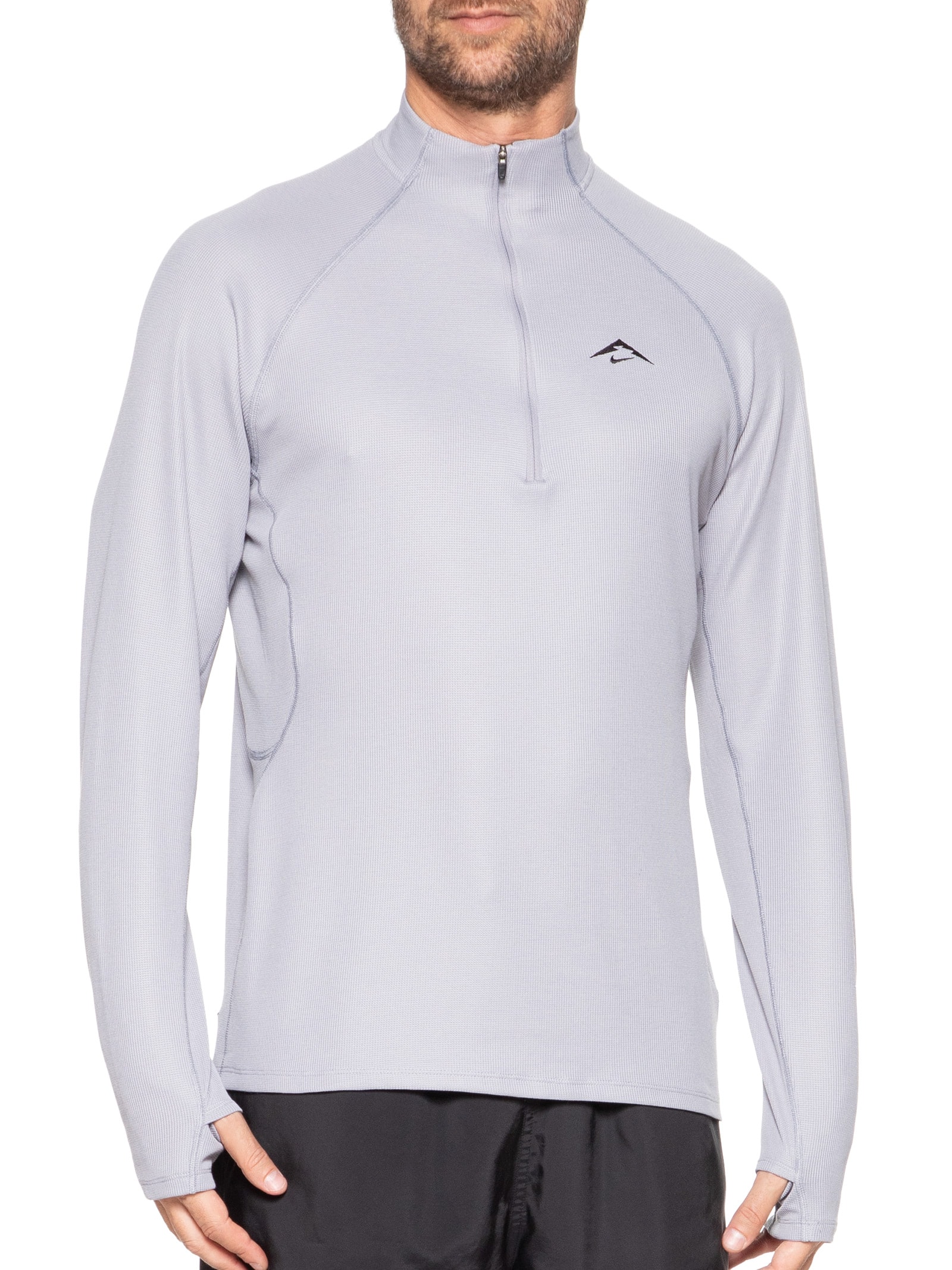 Nike - Camiseta Masculina Dri-FIT Mid-Layer - Cinza