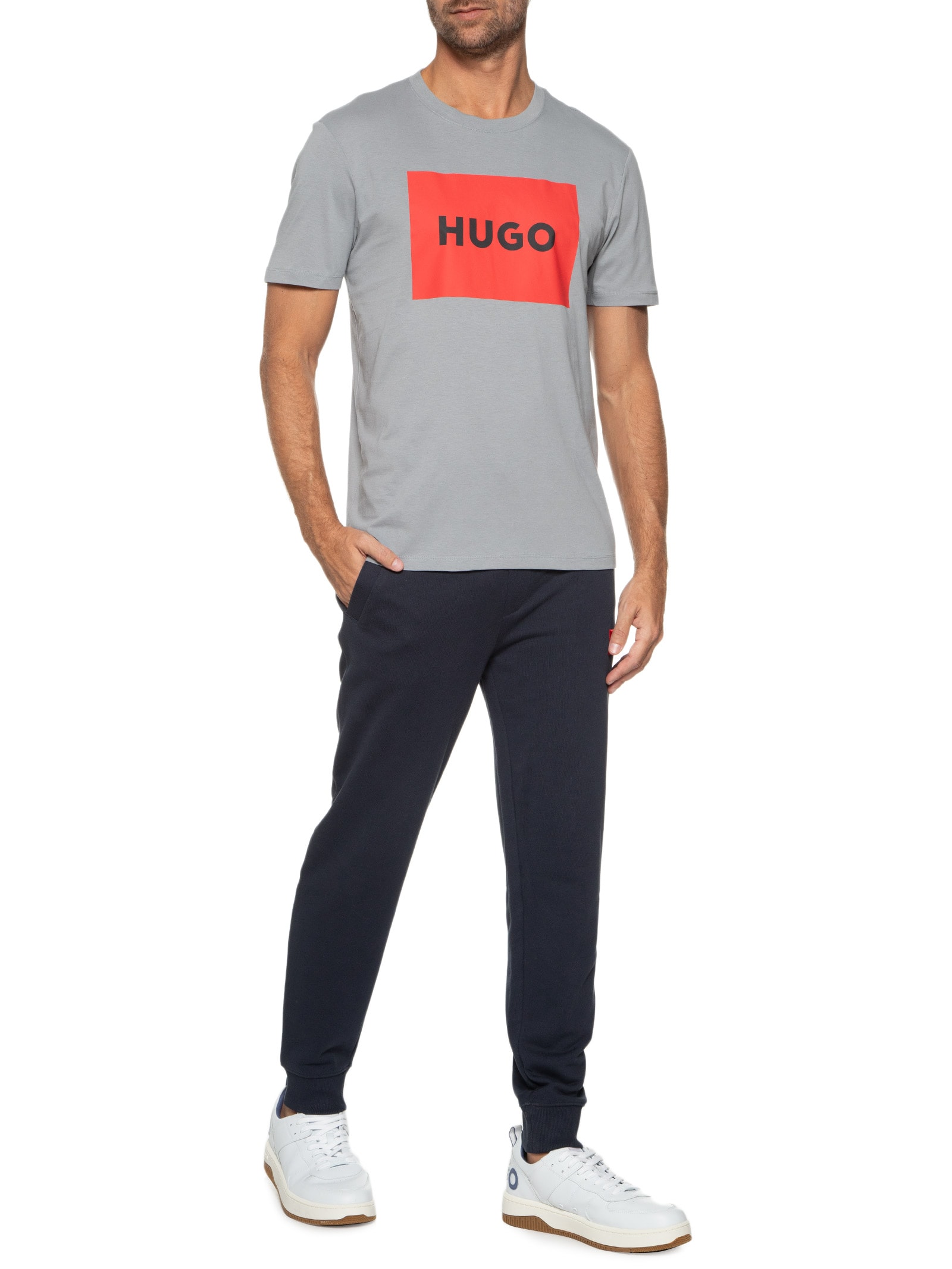 Camiseta Masculina Dulive Cinza Hugo