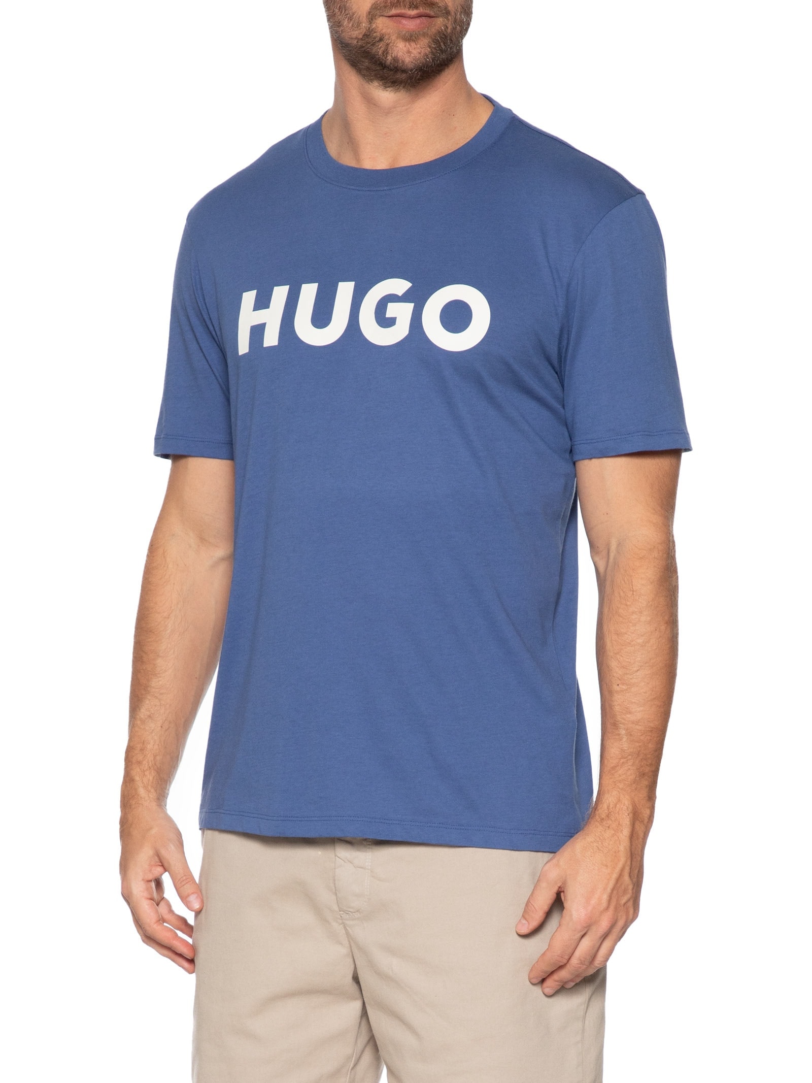 Camiseta Masculina Dulivio Azul  Hugo