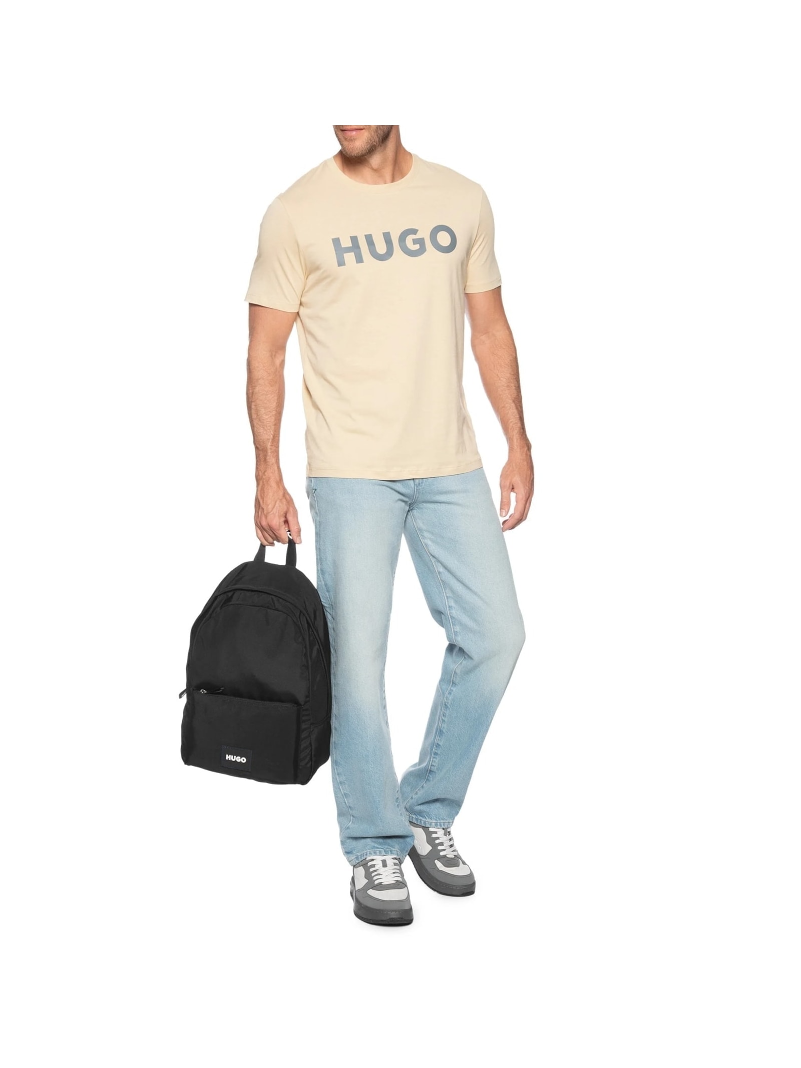 Camiseta Masculina Dulivio Bege Hugo