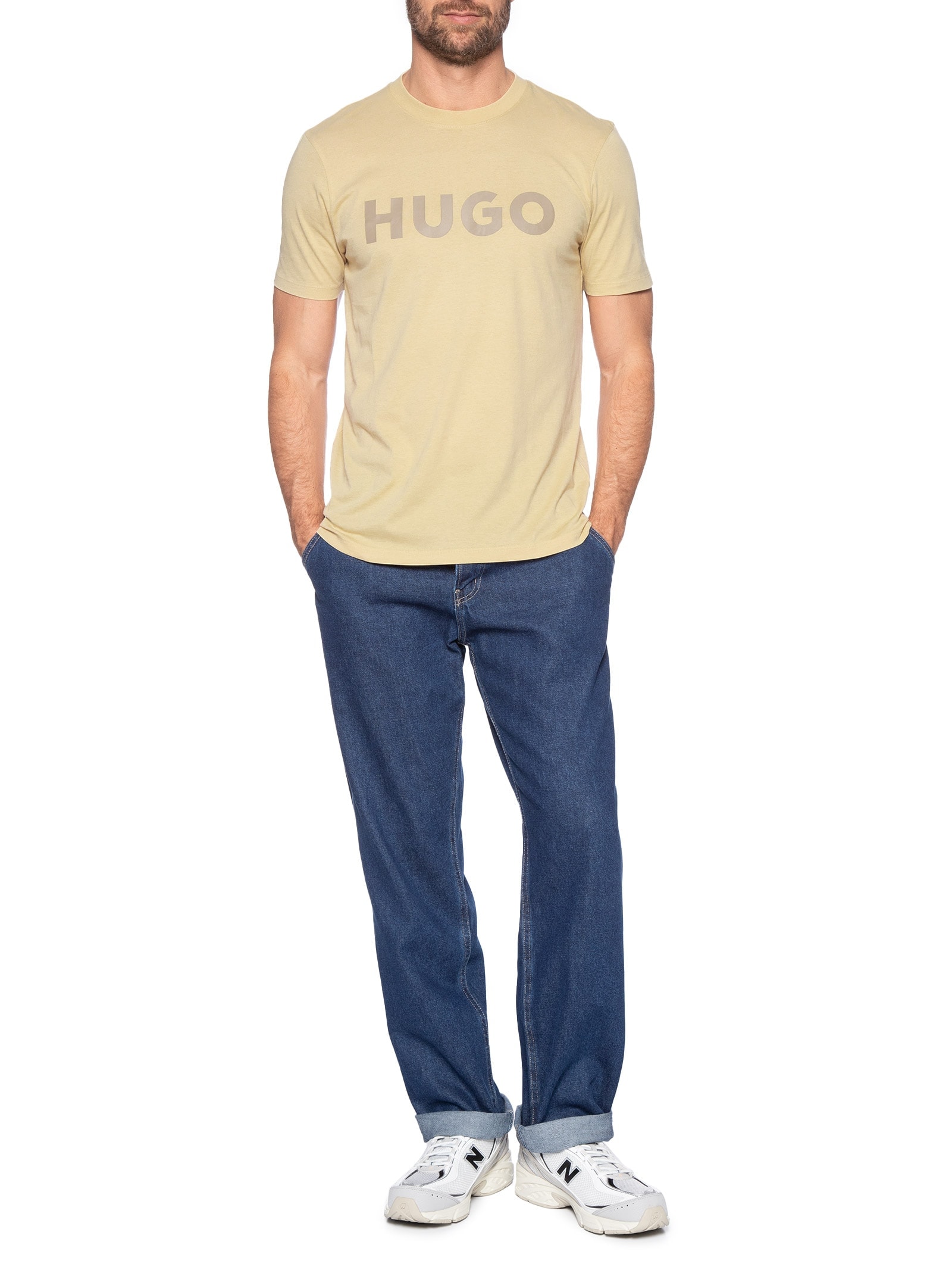 Camiseta Masculina Dulivio Bege Hugo