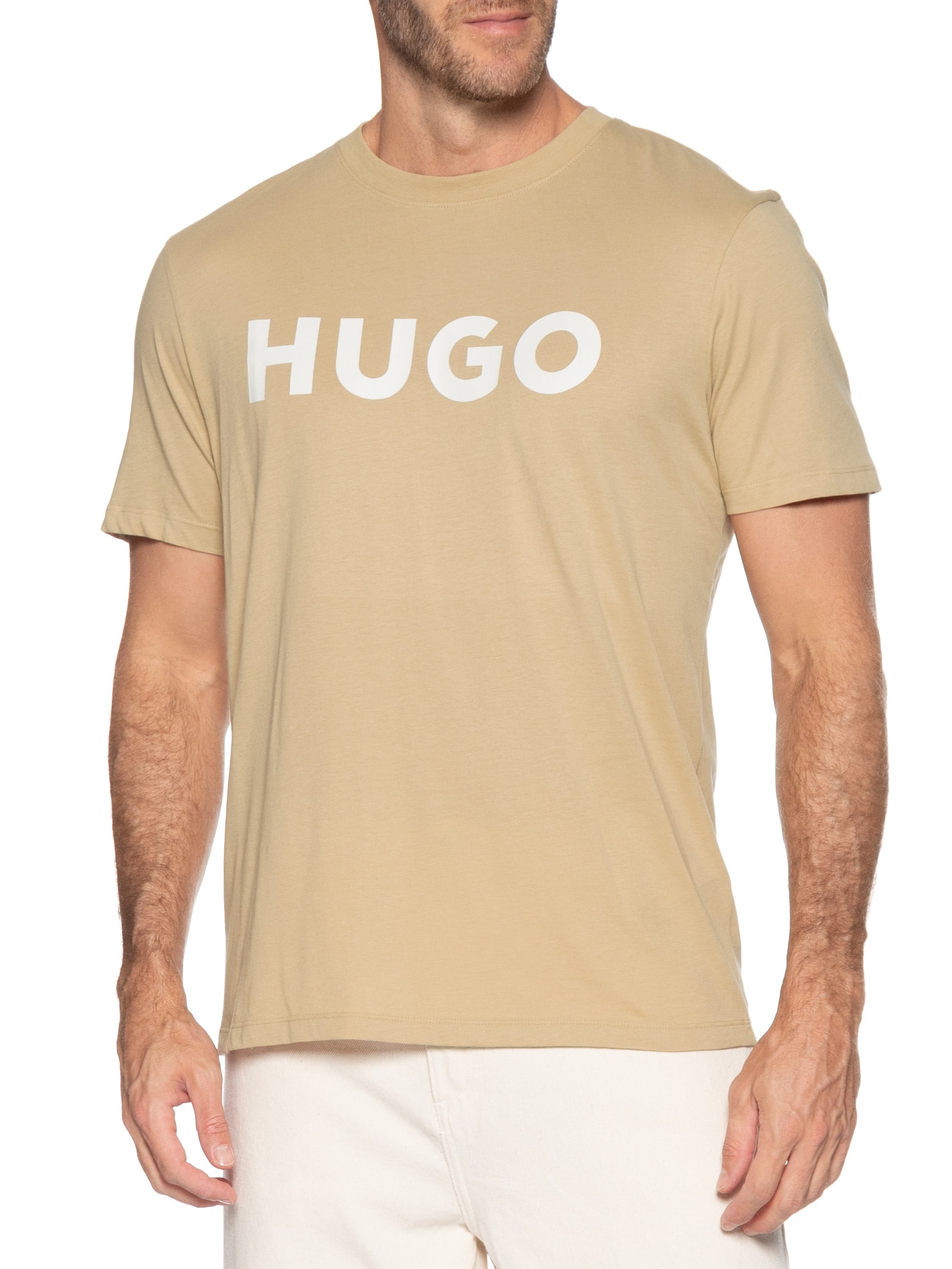 Camiseta Masculina Dulivio Bege Hugo