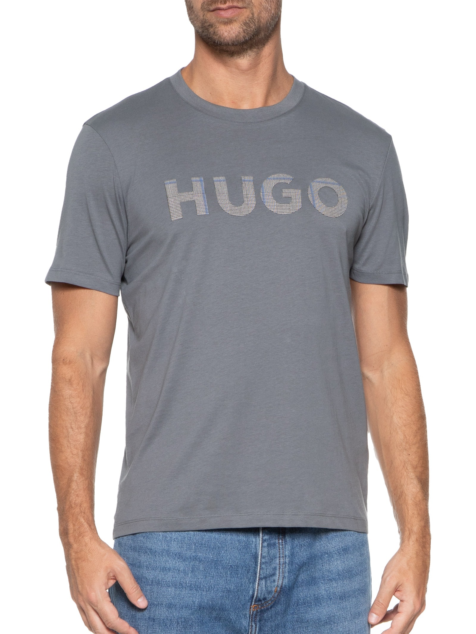 Camiseta Masculina Dulivio Cinza Hugo