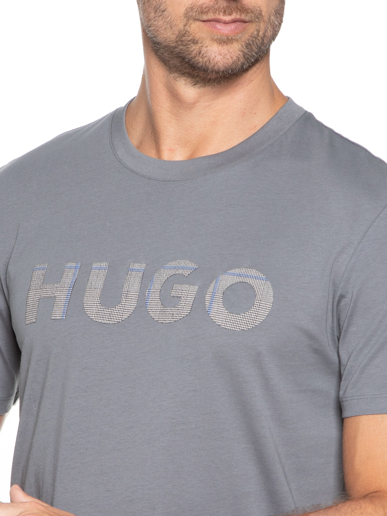 Camiseta Masculina Dulivio Cinza Hugo