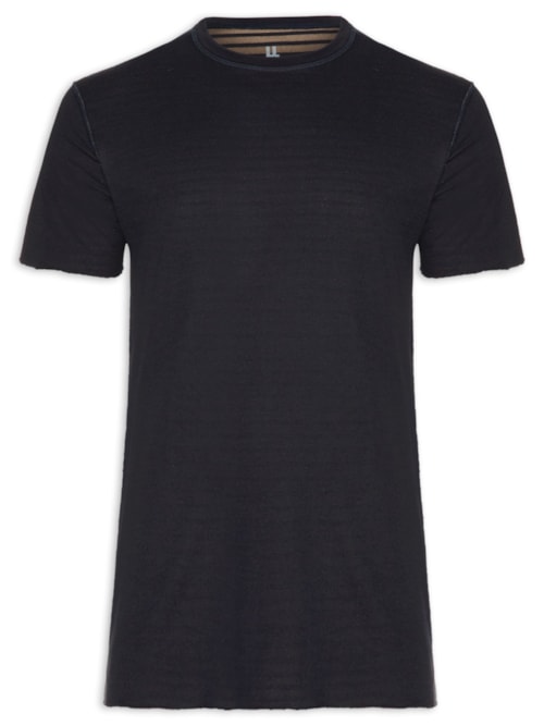 Camiseta Masculina Dupla Face Fio Tinto Basic – Azul