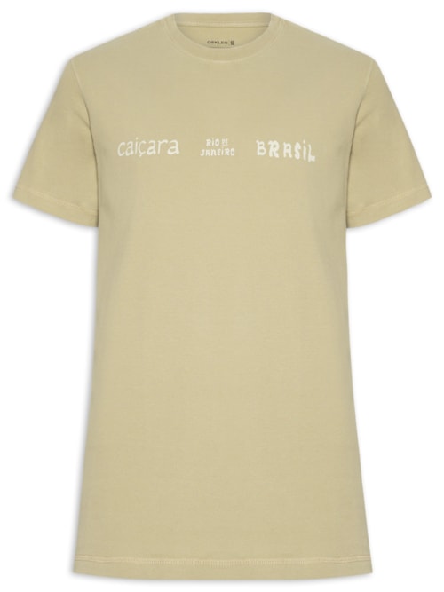 Camiseta Masculina E-Colors Caiçara Type Manga Curta – Bege