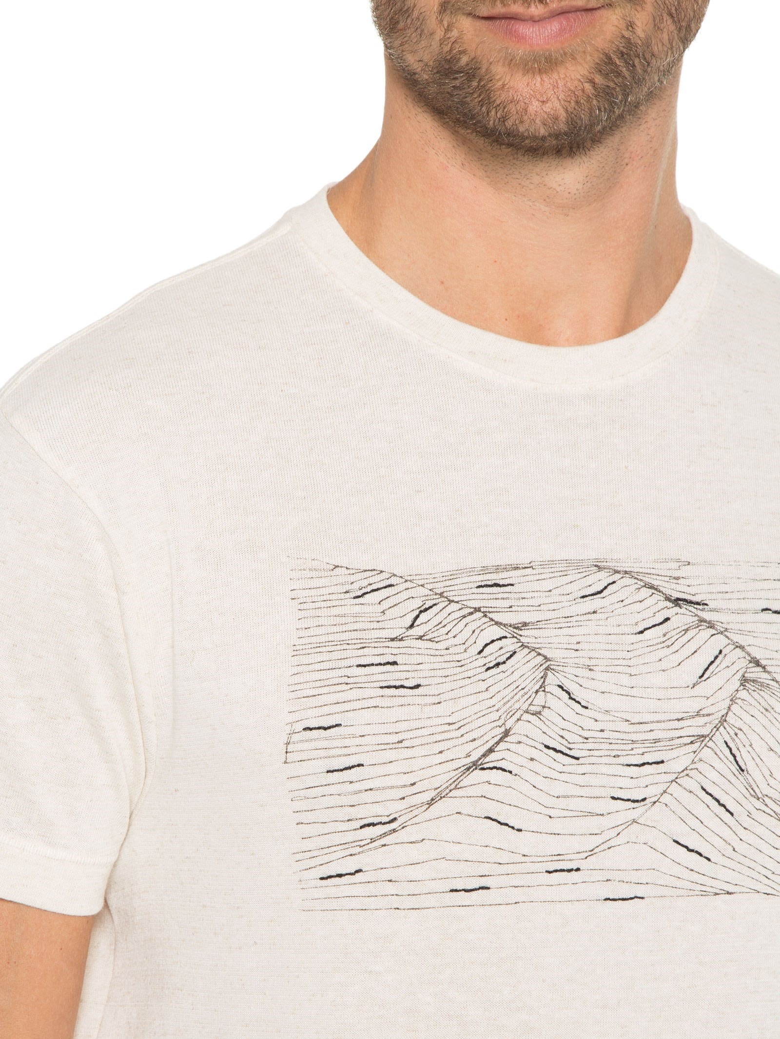 Camiseta Masculina Eco Blend Waves Off White Osklen