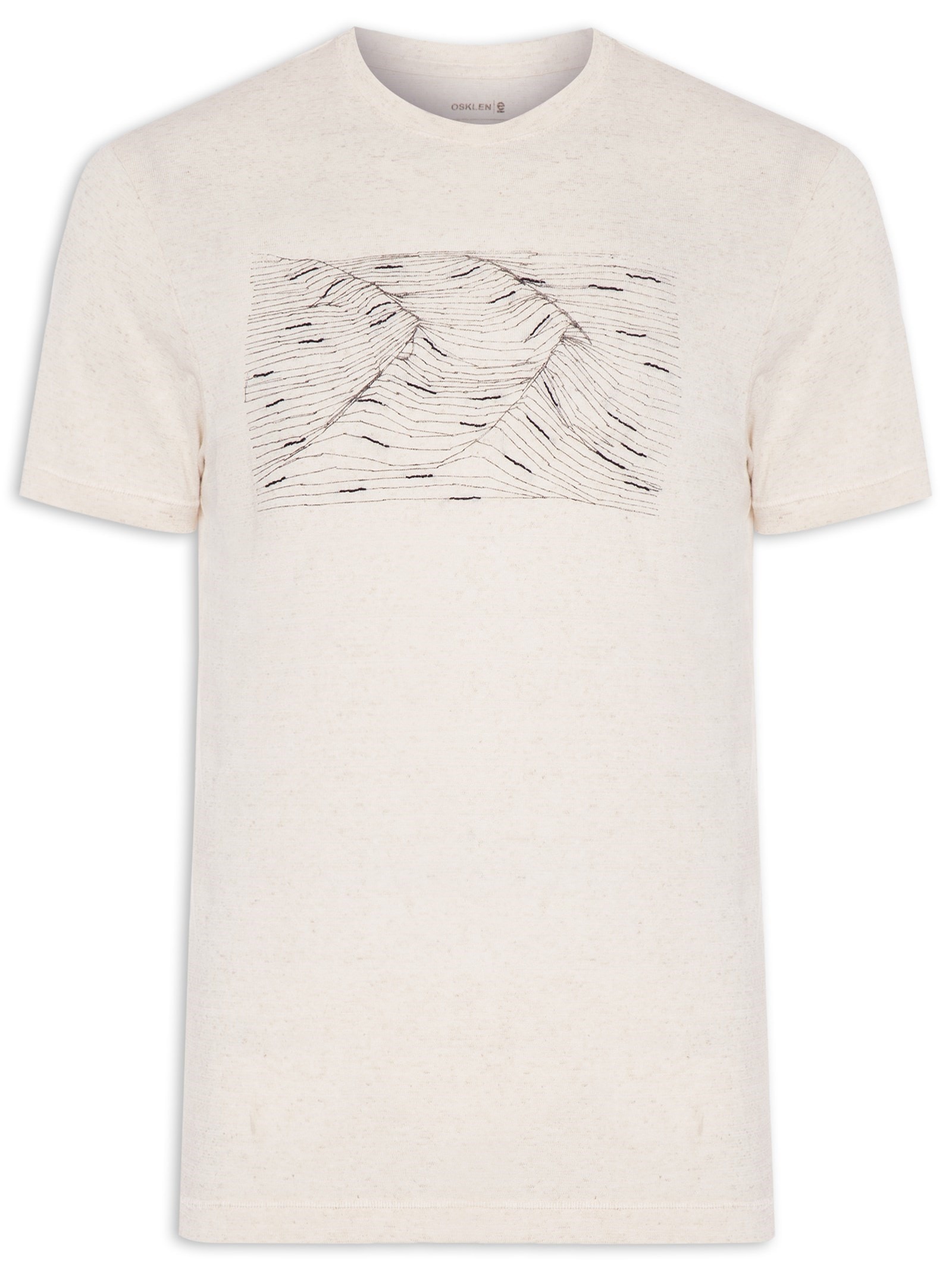 Camiseta Masculina Eco Blend Waves Off White Osklen