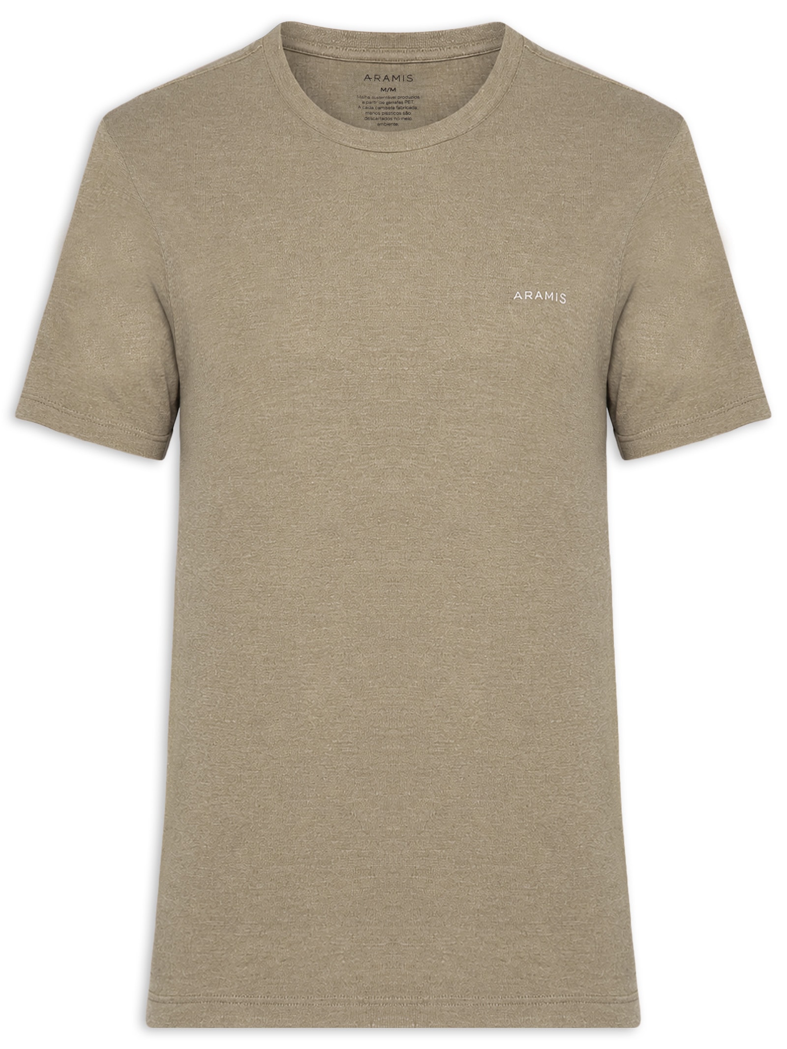 Camiseta Masculina Eco Lisa Bege Aramis