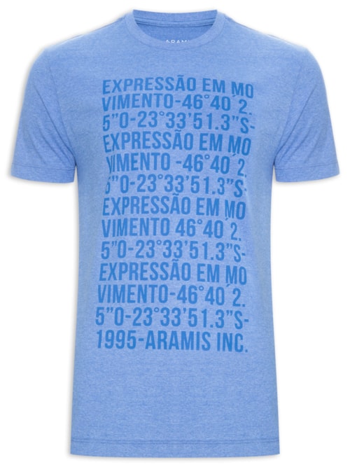 Camiseta Masculina Eco Pet Estampa Repeat – Azul