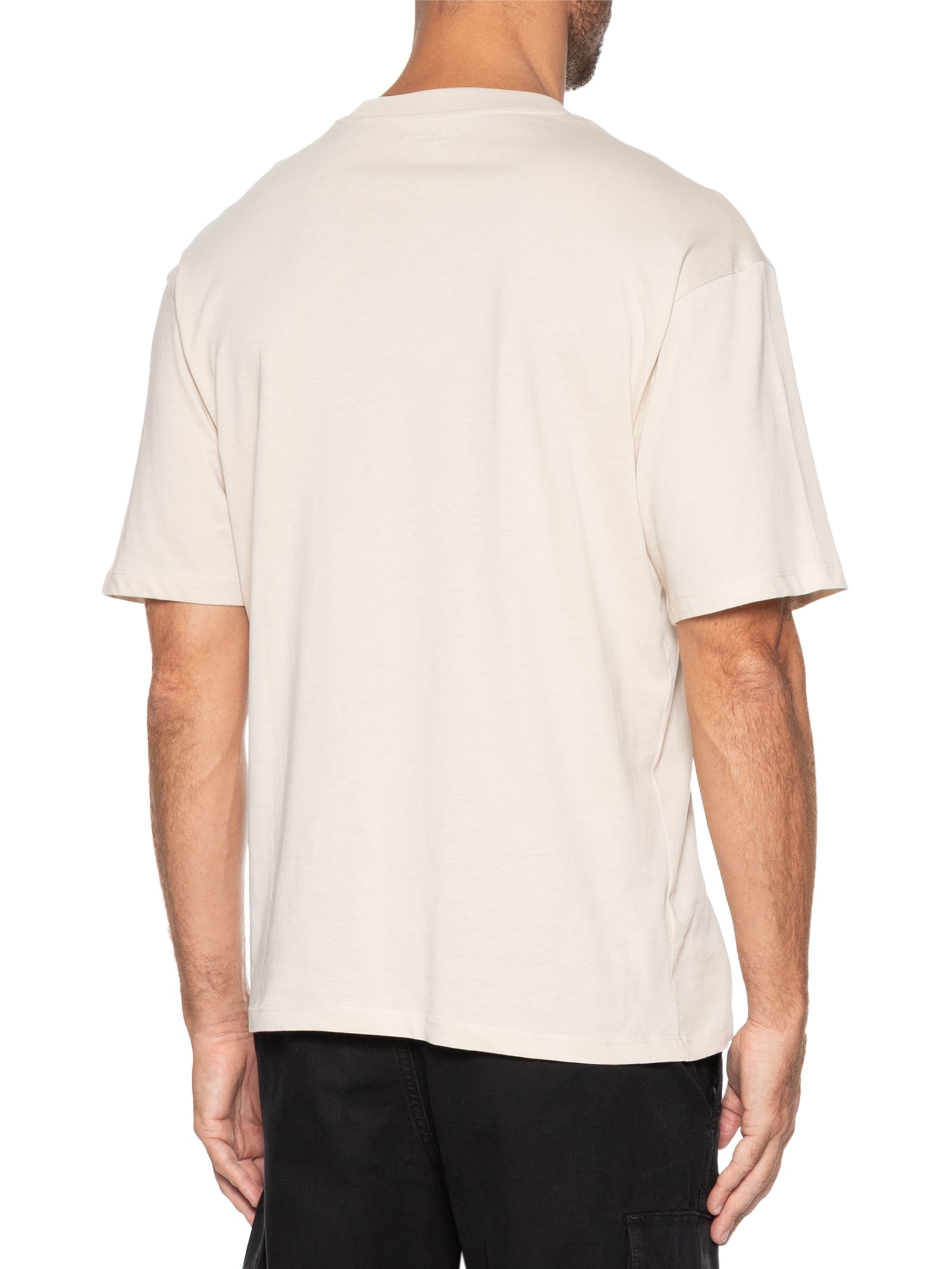 Camiseta Masculina Em Algodão Orgânico Bege Jack & Jones