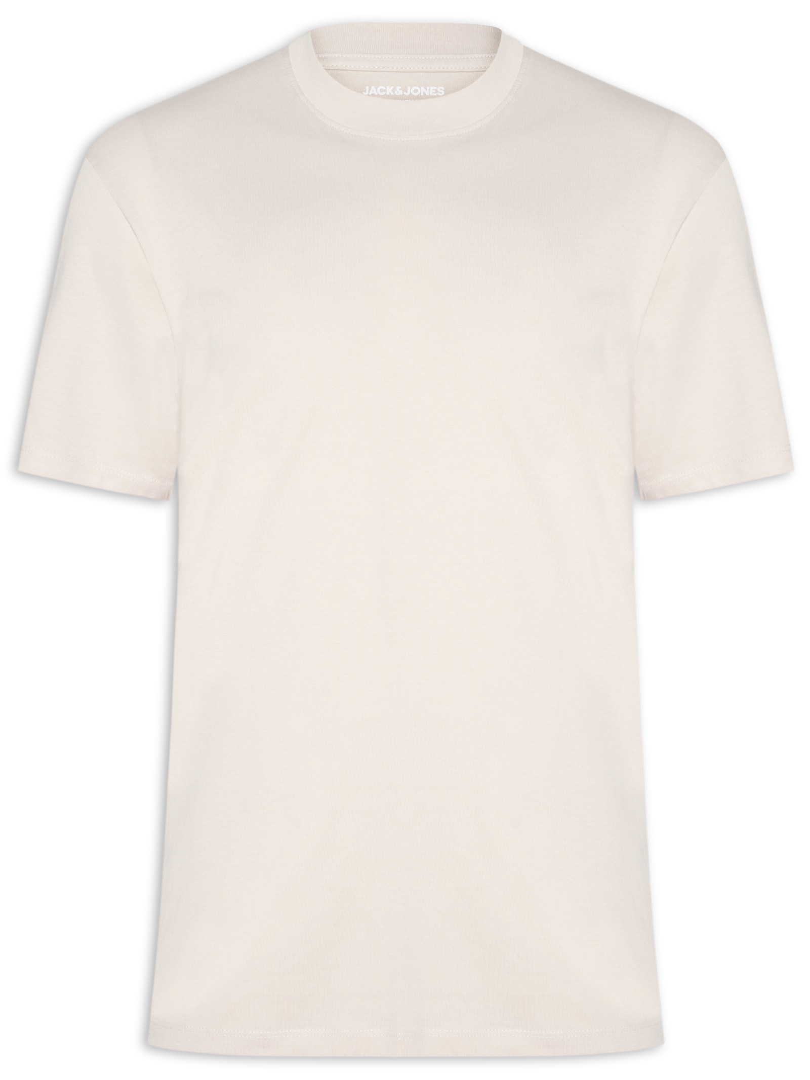 Camiseta Masculina Em Algodão Orgânico Bege Jack & Jones