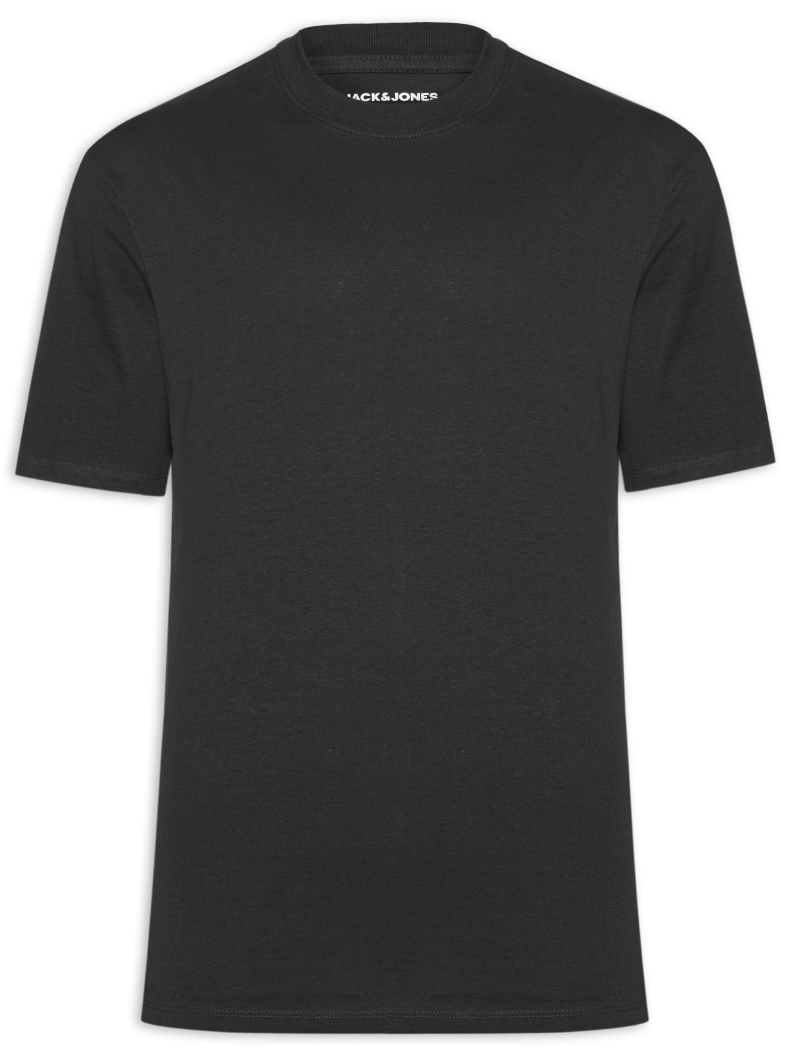 Camiseta Masculina Em Algodão Orgânico Preto Jack & Jones