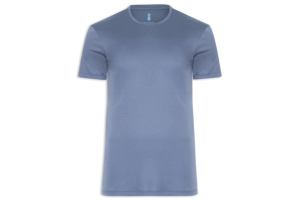 Camiseta Masculina Em Algodão Pima Peruano - Azul