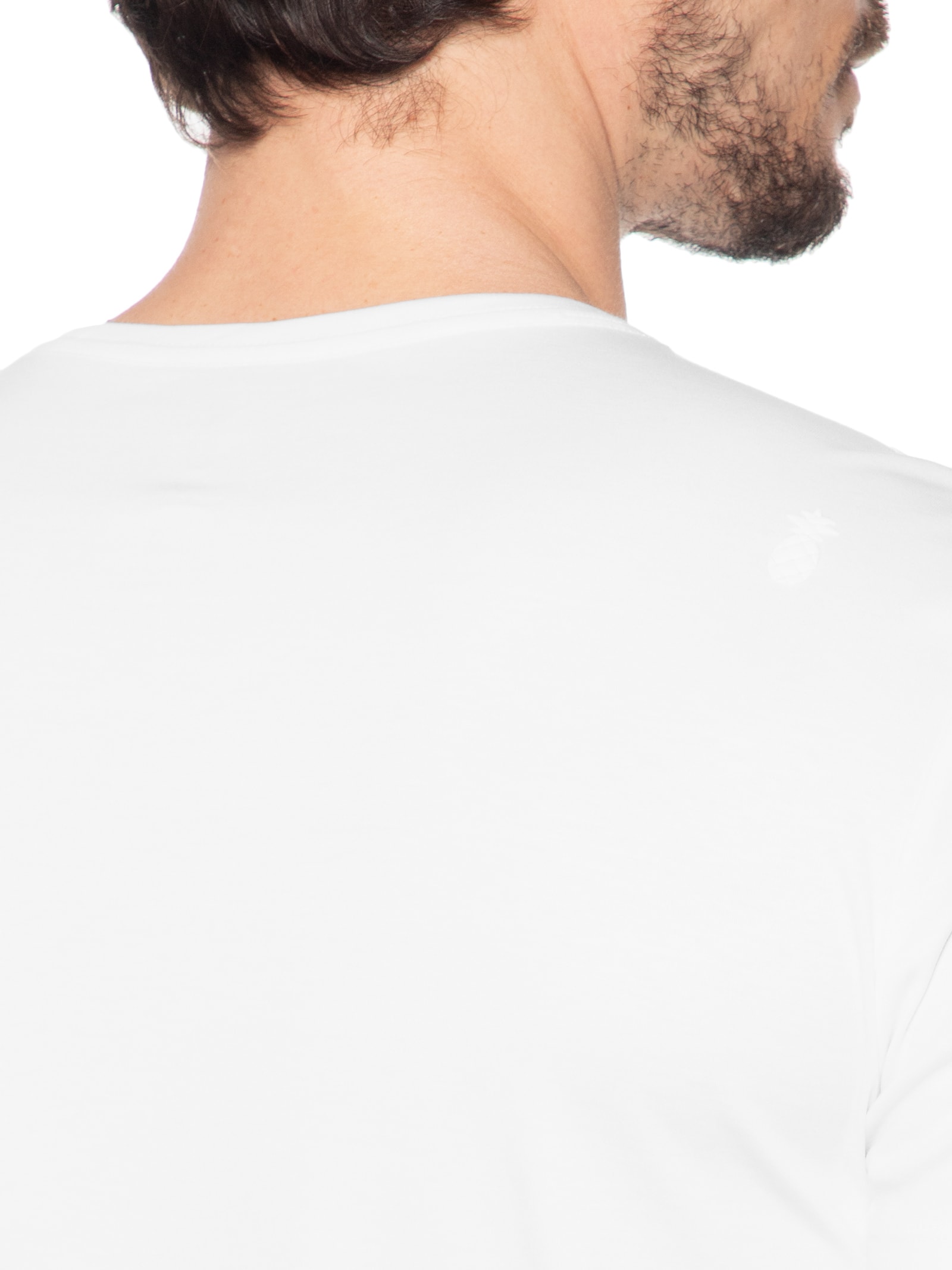 Camiseta Masculina Em Algodão Pima Peruano Branco Pineapple