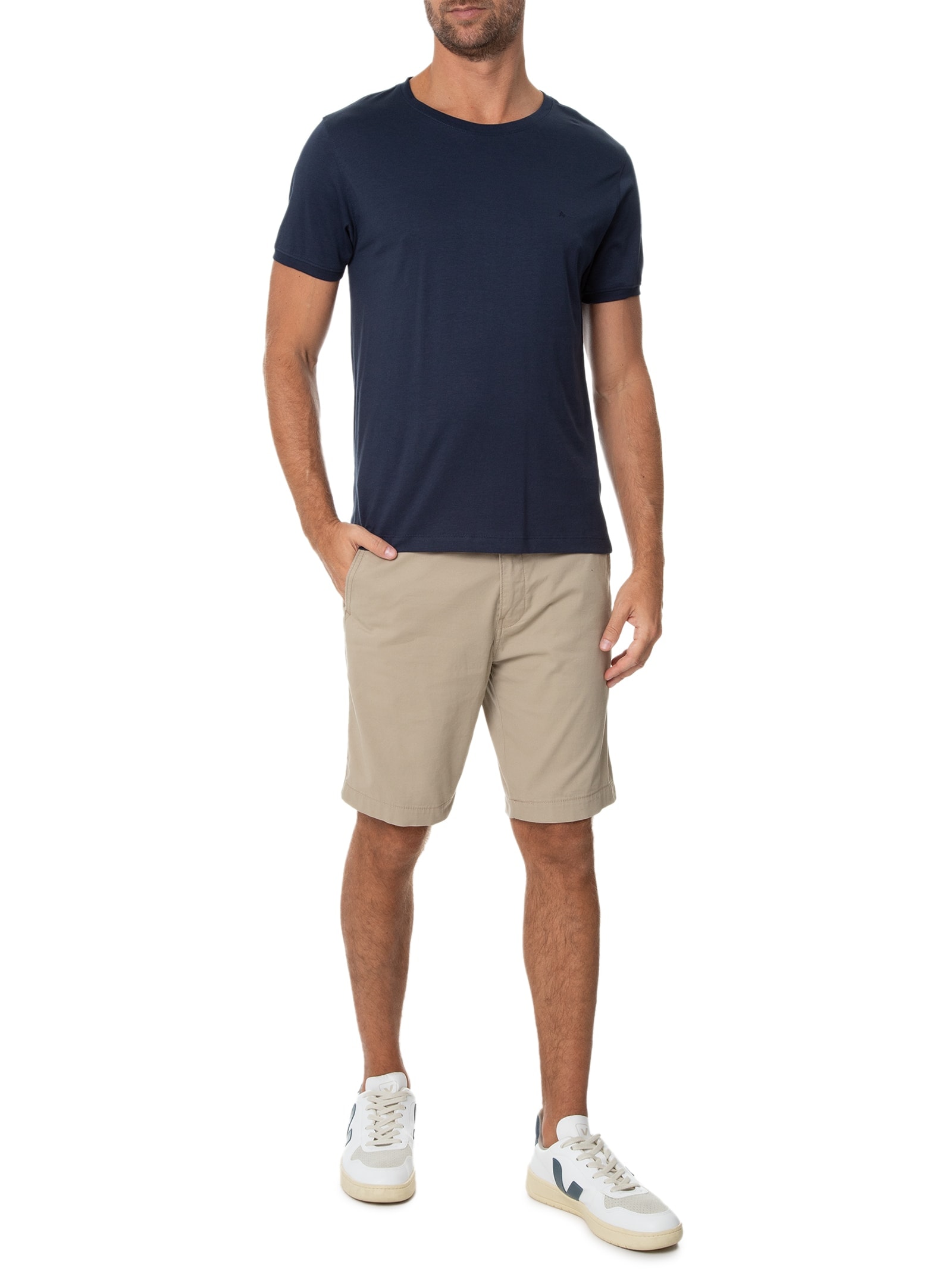 Camiseta Masculina em Algodão Pima Surton Azul Aramis