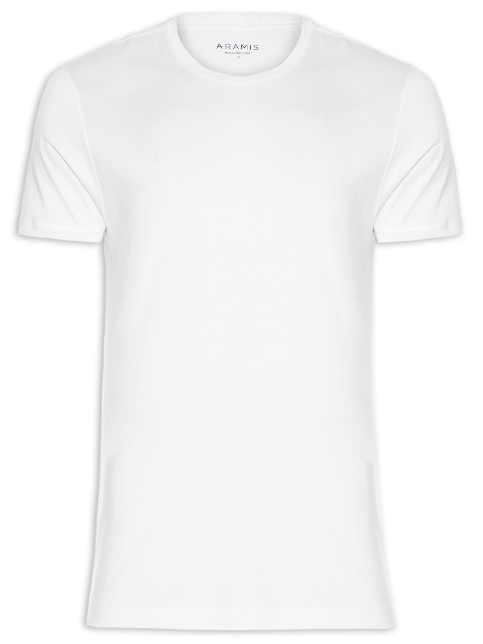 Camiseta Masculina Em Algodão Pima Surton Branco Aramis