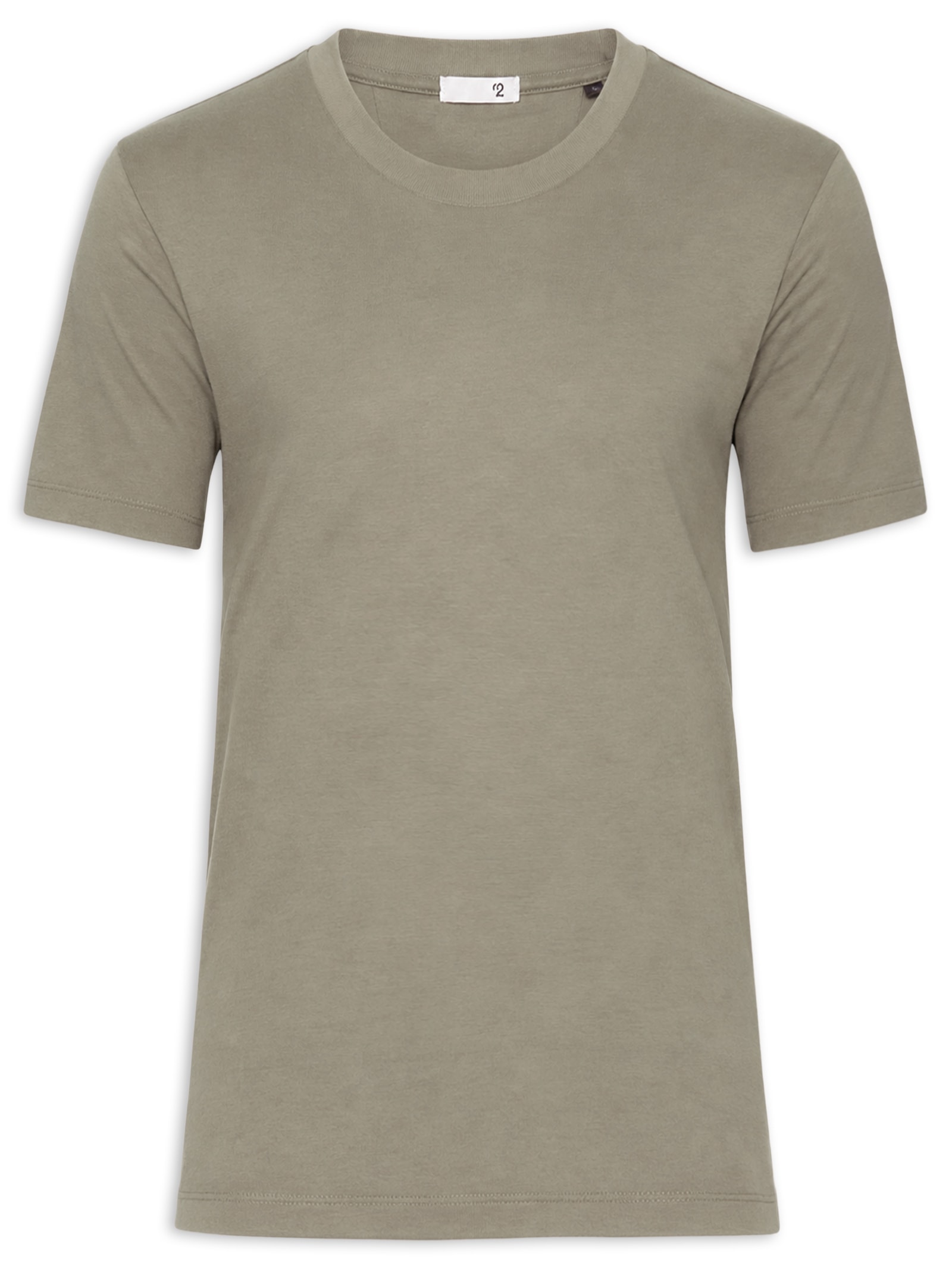 Camiseta Masculina Em Fibra Natural Lyocell Manga Curta Marrom '2 Essential