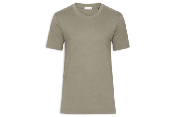 Camiseta Masculina Em Fibra Natural Lyocell Manga Curta - Marrom
