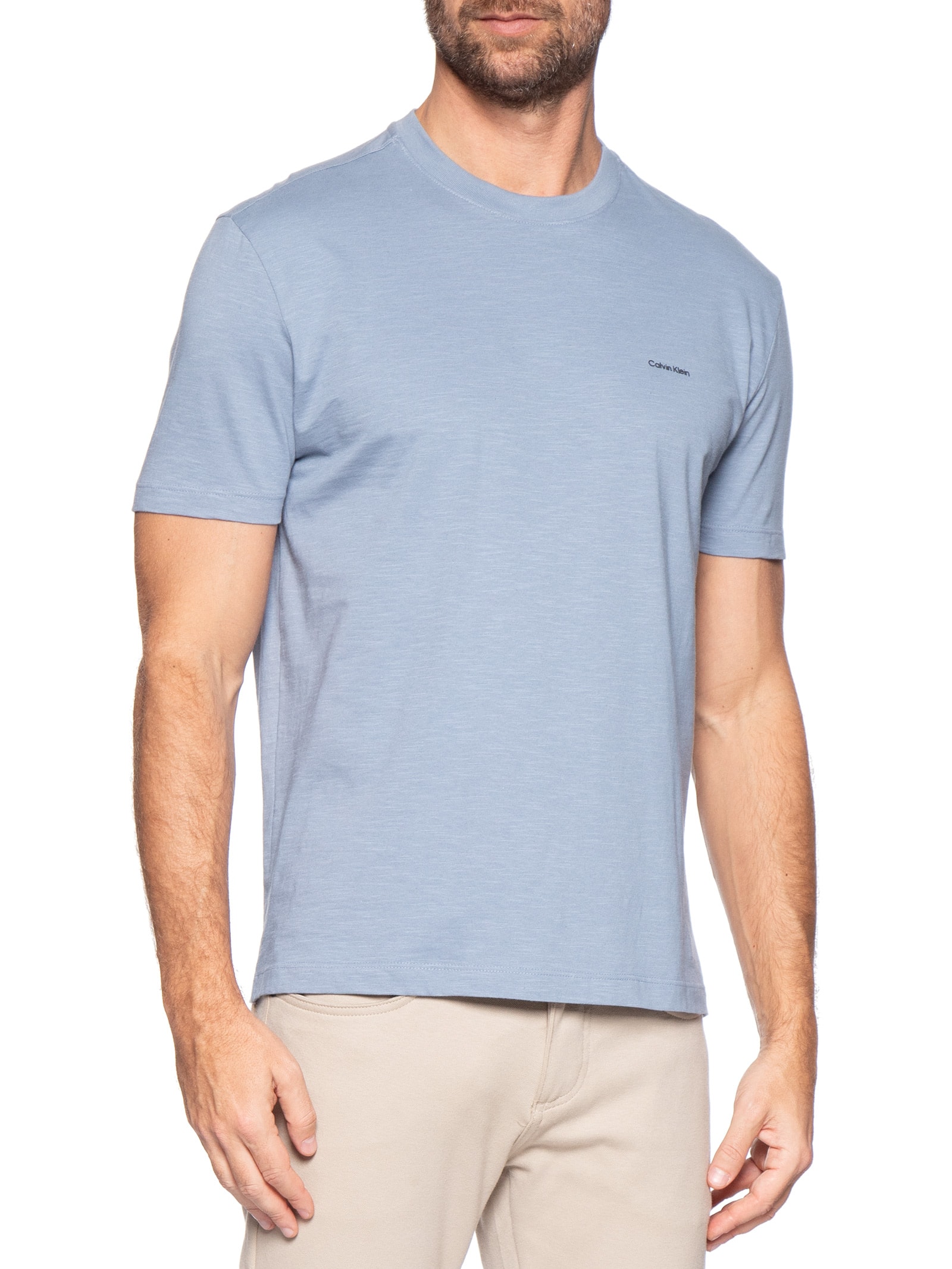 Camiseta Masculina em Flame – Azul Calvin Klein