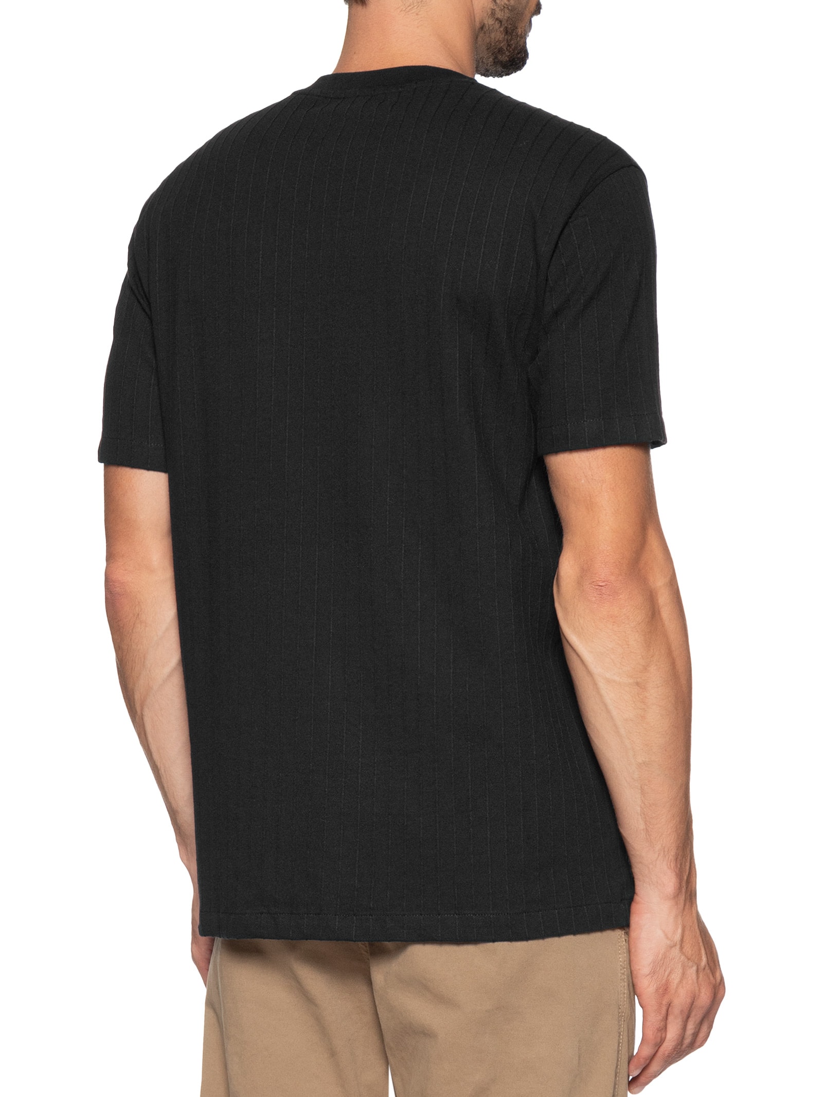 Camiseta Masculina Em Malha Pique Confort Fit Texturizada Preto Hering