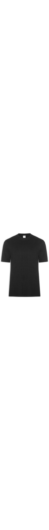 Camiseta Masculina Em Malha Pique Confort Fit Texturizada - Preto