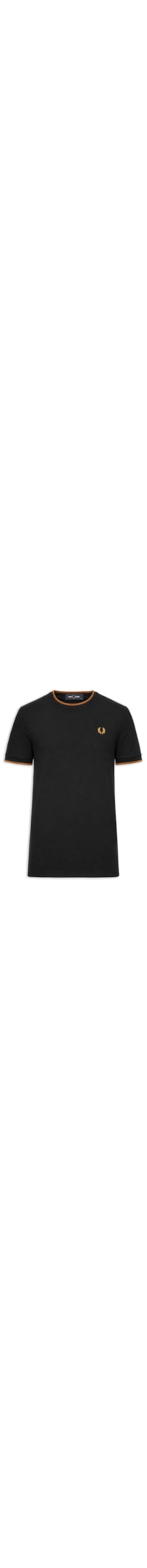 Camiseta Masculina Em Piquê Com Friso - Preto