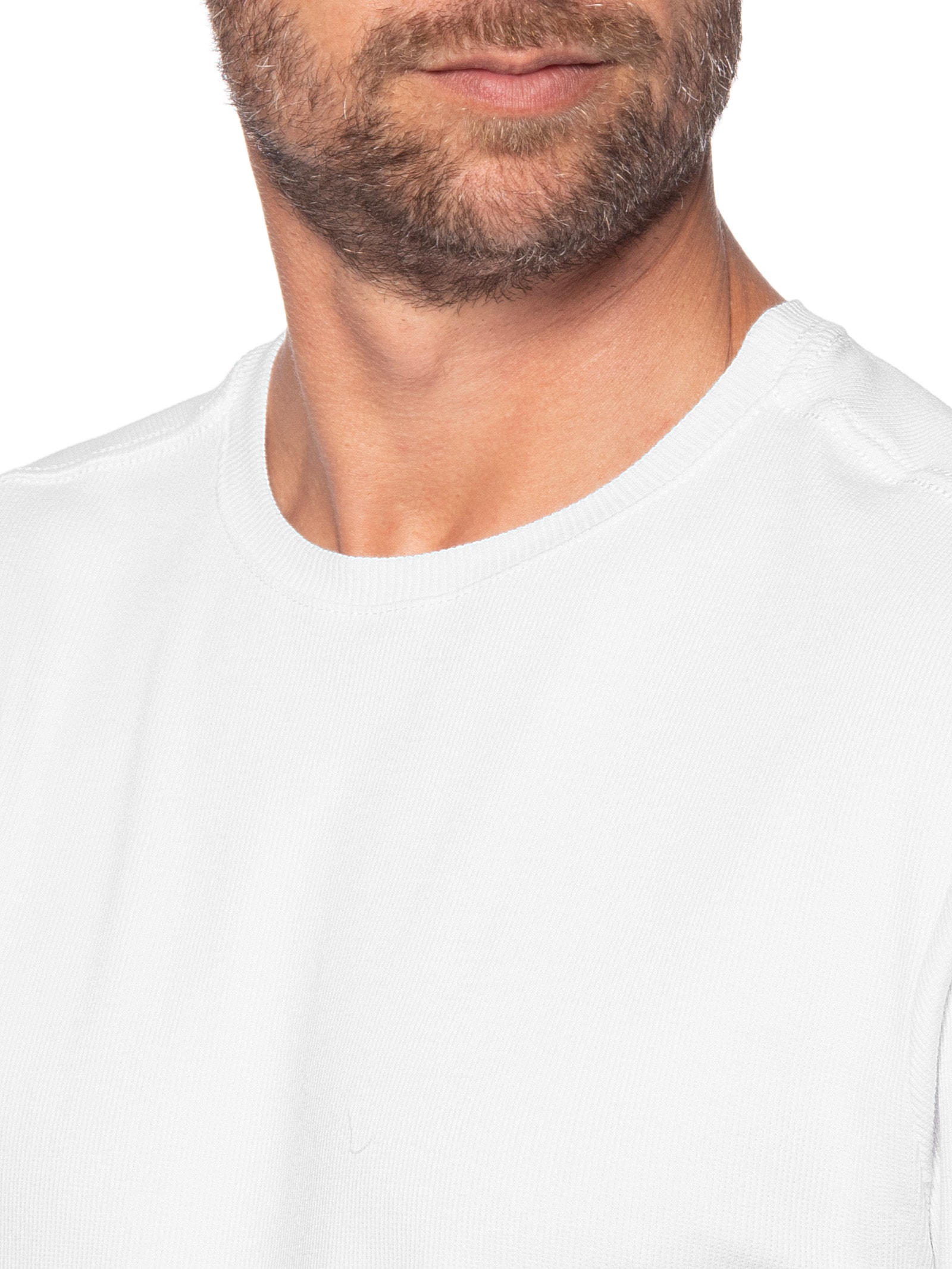 Camiseta Masculina Em Ribana Com Logo Monograma Branco Calvin Klein Jeans