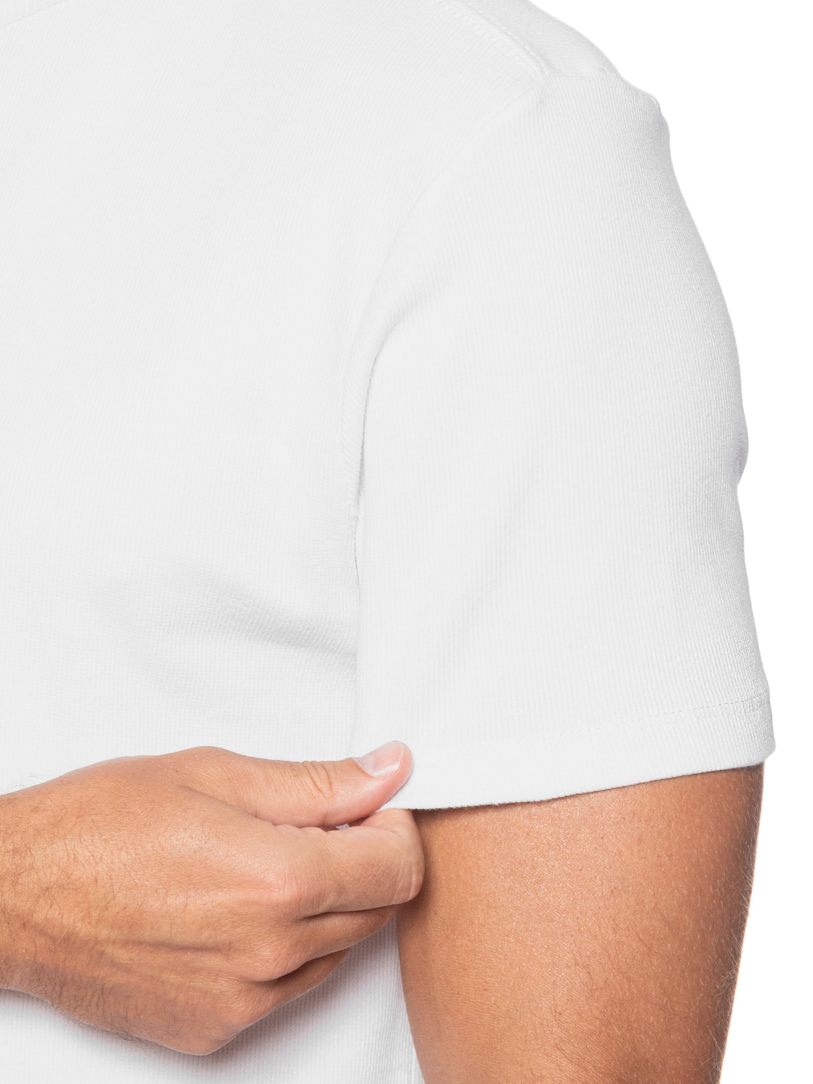 Camiseta Masculina Em Ribana Com Logo Monograma Branco Calvin Klein Jeans