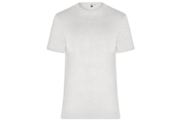 Camiseta Masculina Em Tricot - Cinza