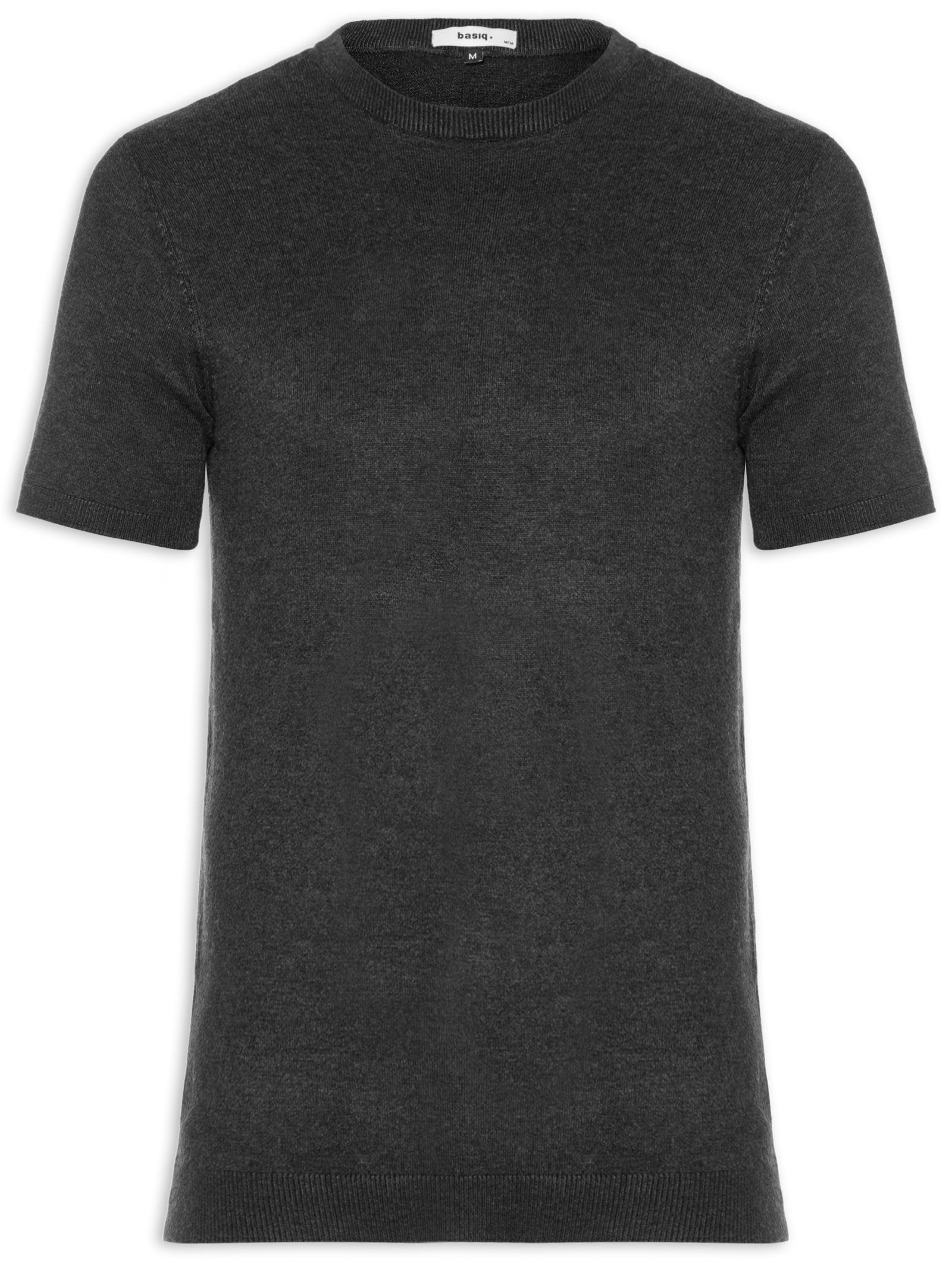Camiseta Masculina Em Tricot Preto Basiq Men