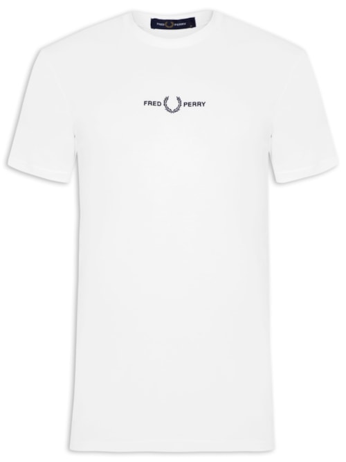 Camiseta Masculina Embroidered – Branco