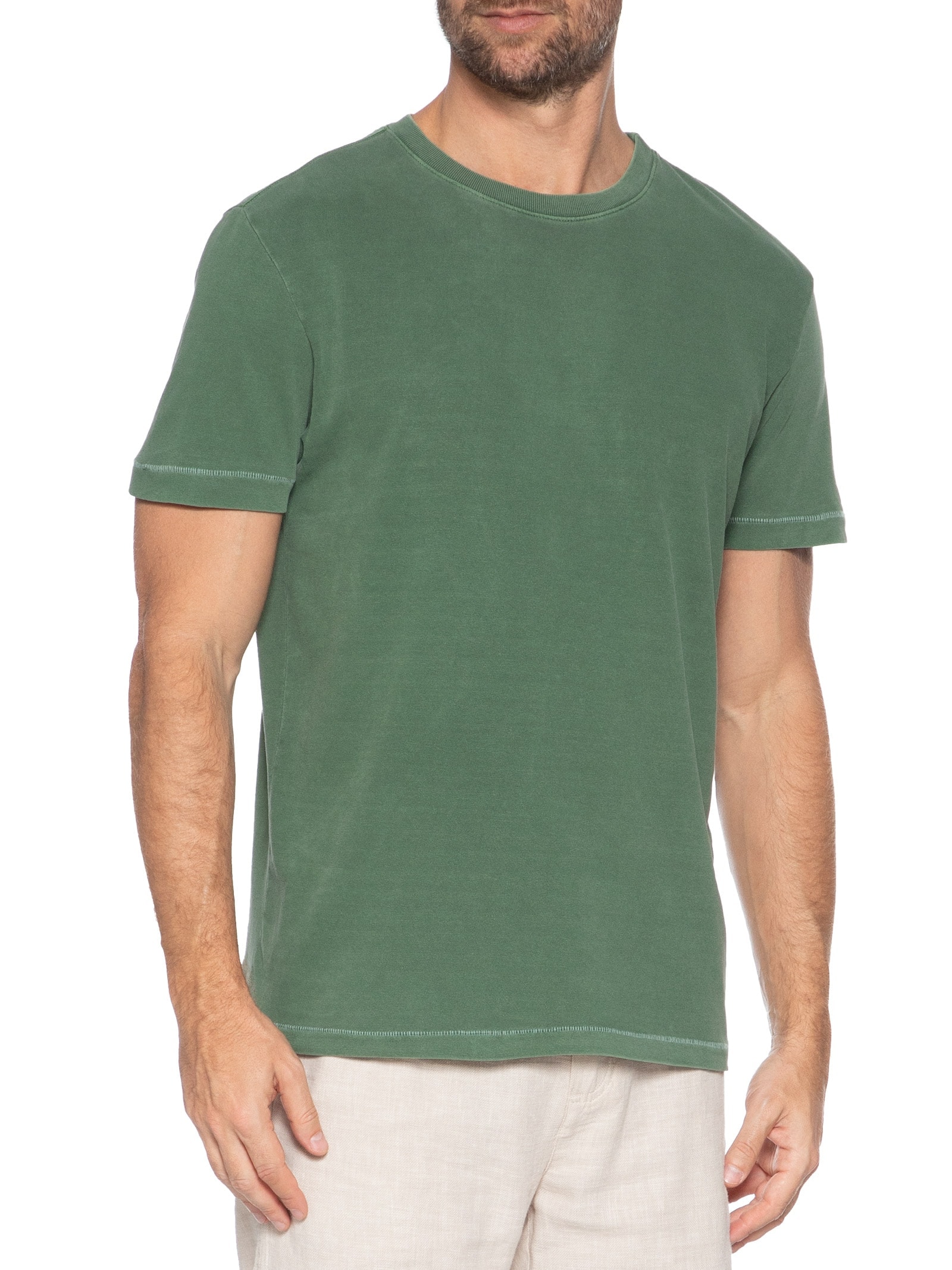 Camiseta Masculina Embroidered Verde Osklen