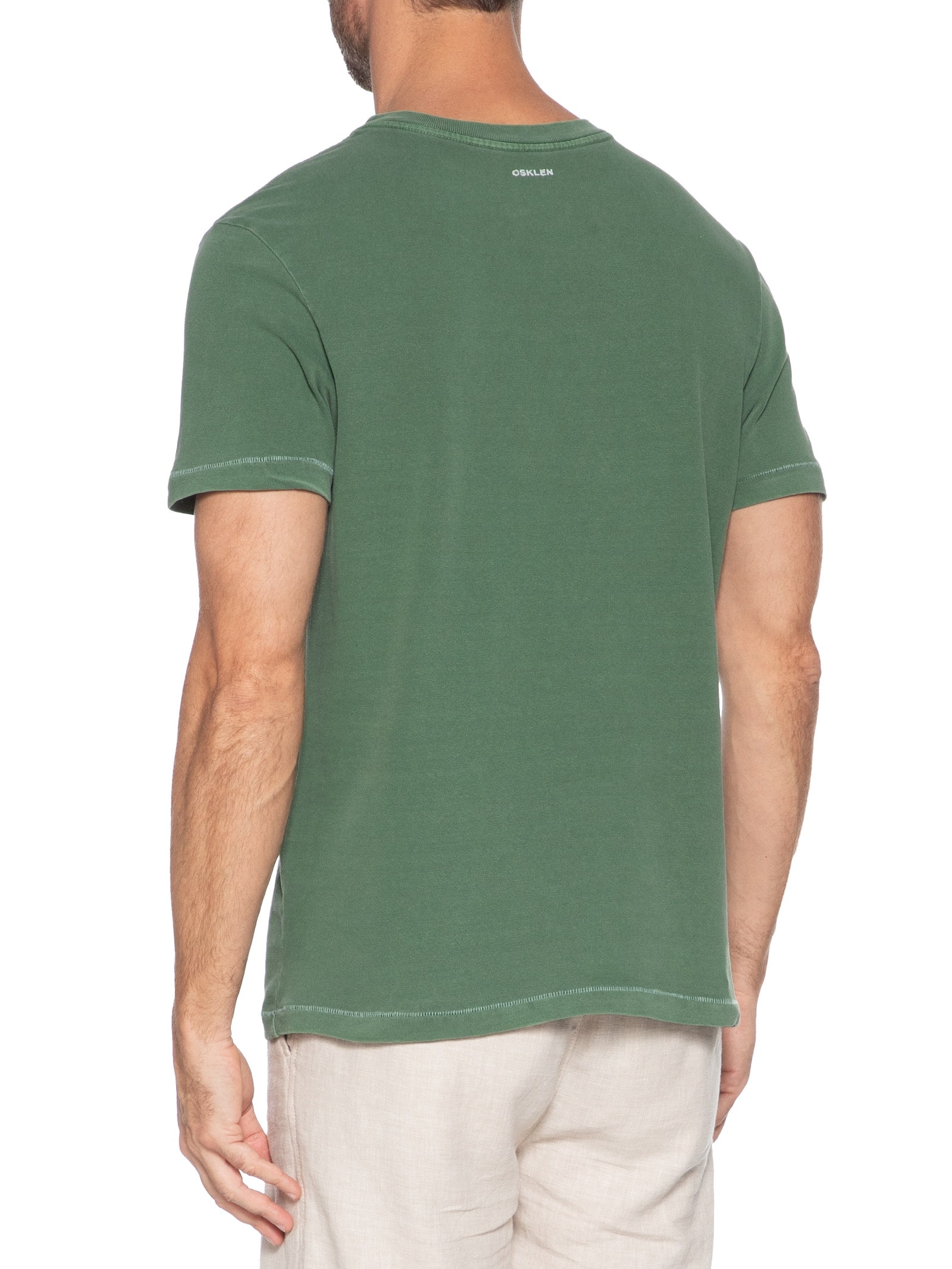 Camiseta Masculina Embroidered Verde Osklen