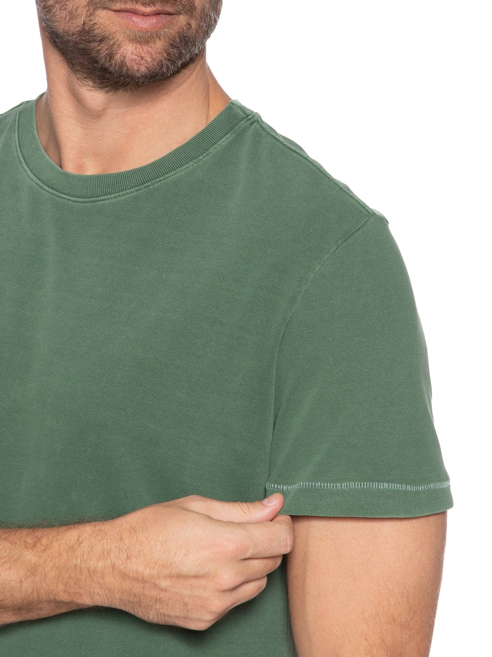 Camiseta Masculina Embroidered Verde Osklen