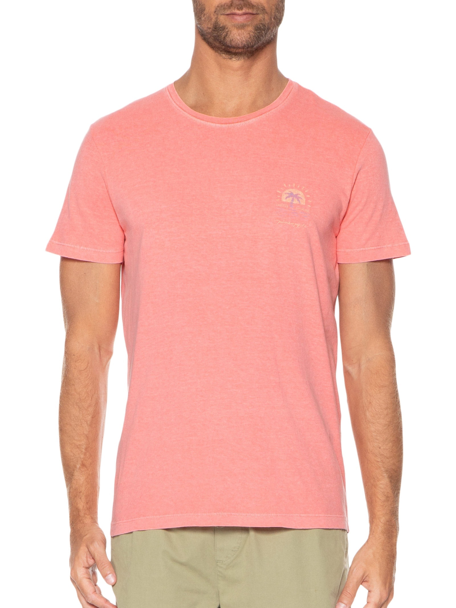 Camiseta Masculina Endless Vacation Rosa Pineapple