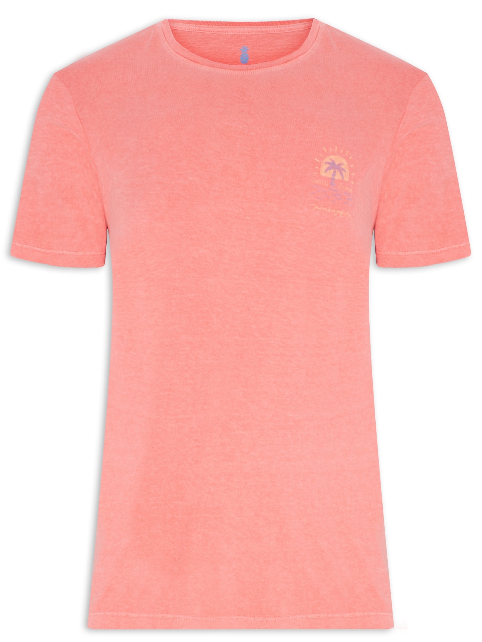 Camiseta Masculina Endless Vacation Rosa Pineapple