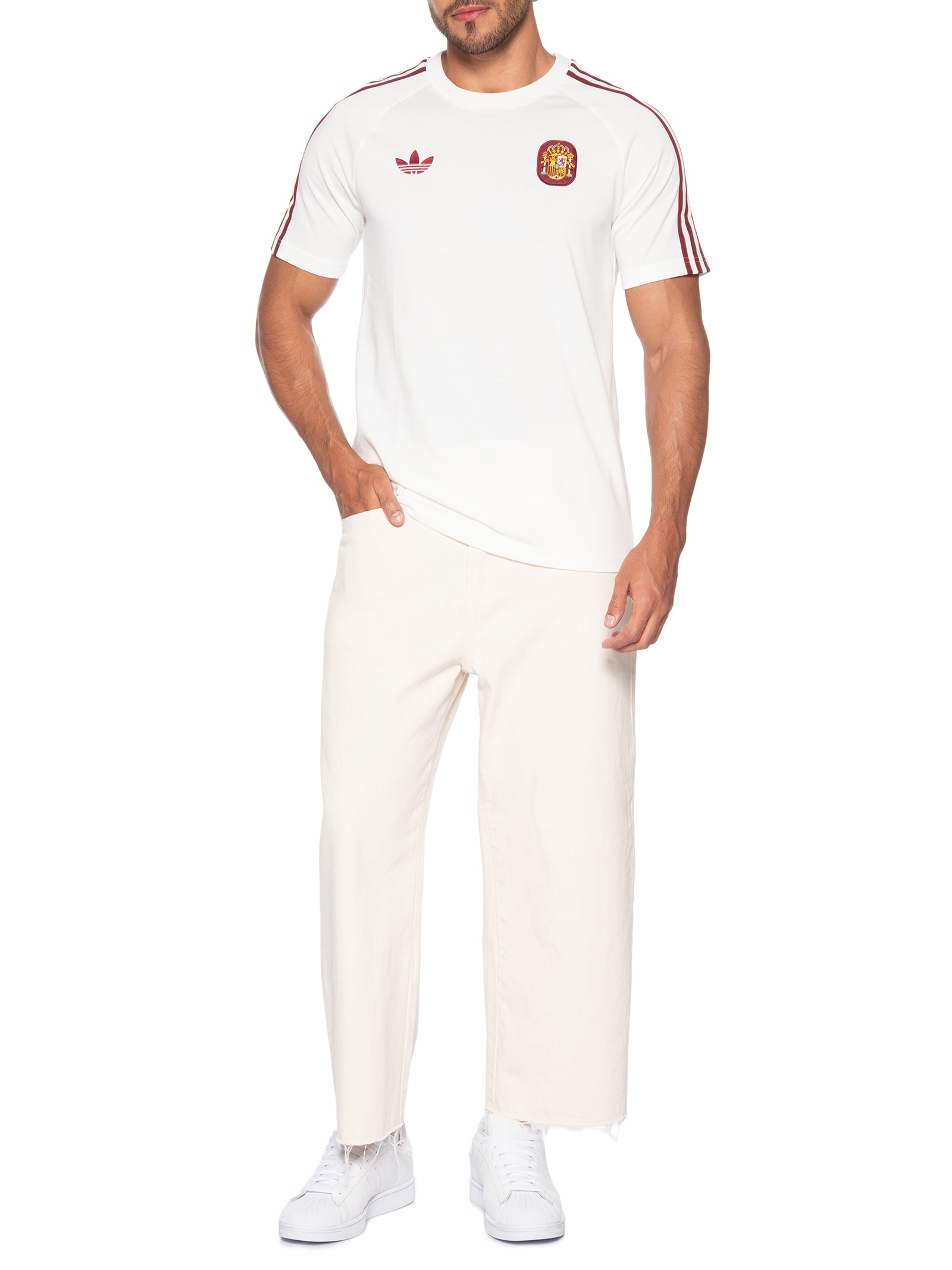Camiseta Masculina Espanha – Branco Adidas Originals