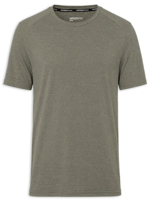 Camiseta Masculina Esportiva Com Textura – Verde