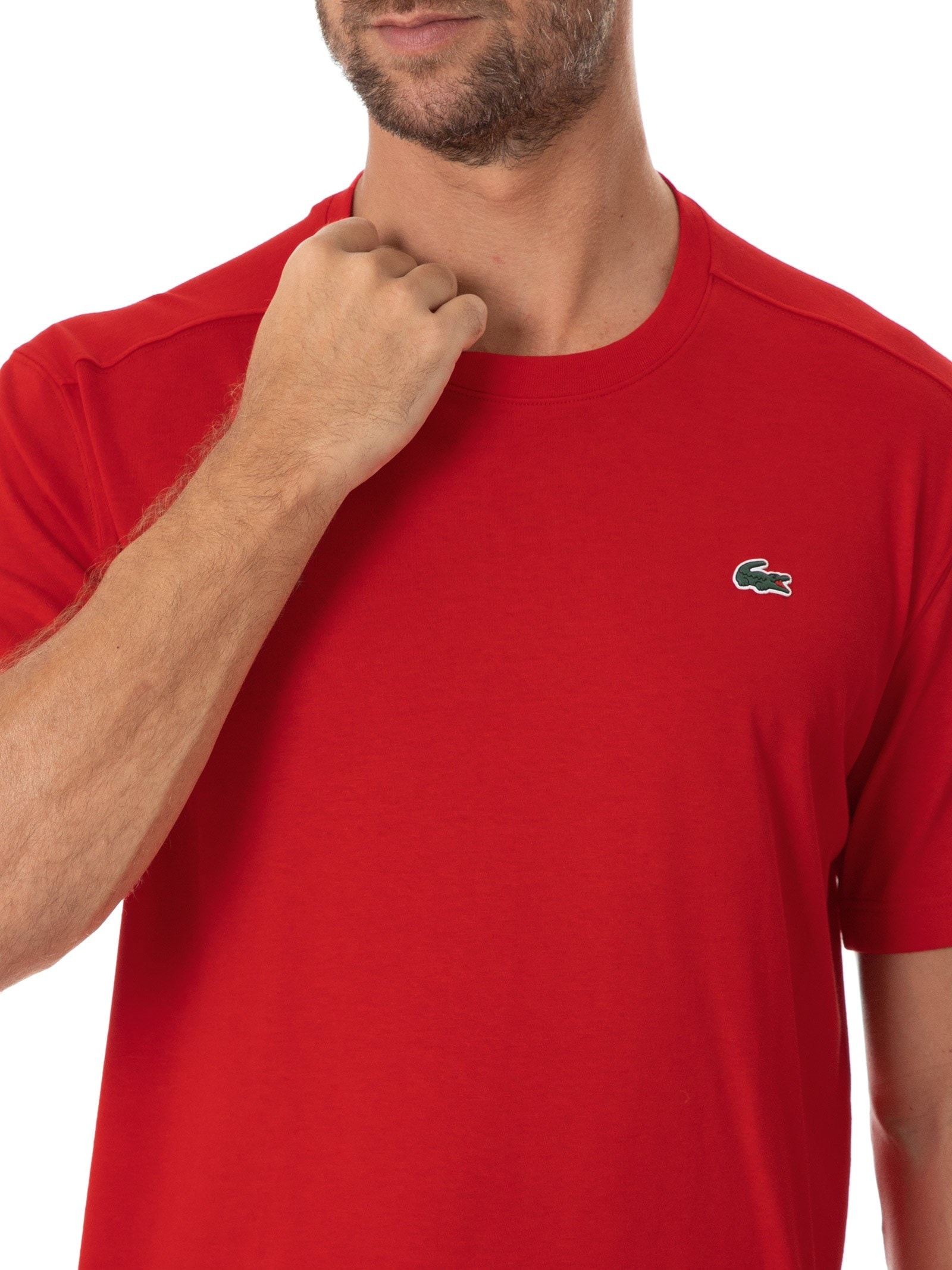 Lacoste Camiseta Masculina Esportiva Regular Fit Algodão Ultra