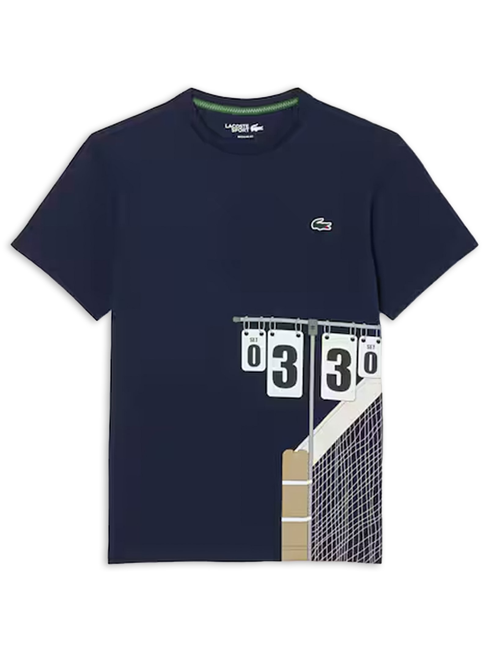 Camiseta Masculina Esportiva Tennis Ultra Dry Azul Lacoste