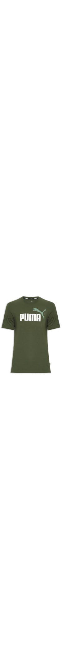 Camiseta Masculina Ess+ 2 Col Logo - Verde