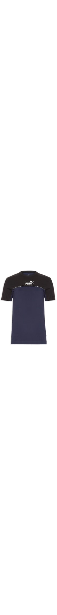 Camiseta Masculina Ess Block X Tape - Azul